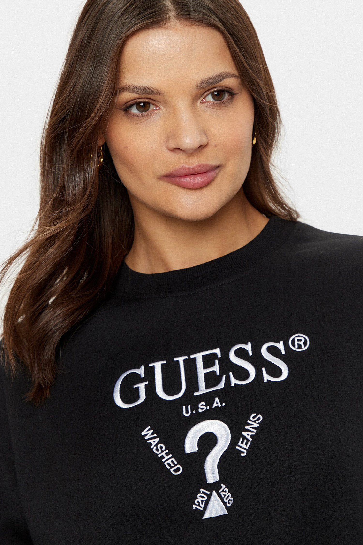 Женский черный свитшот Guess V5RQ12.KC3D2;JBLK