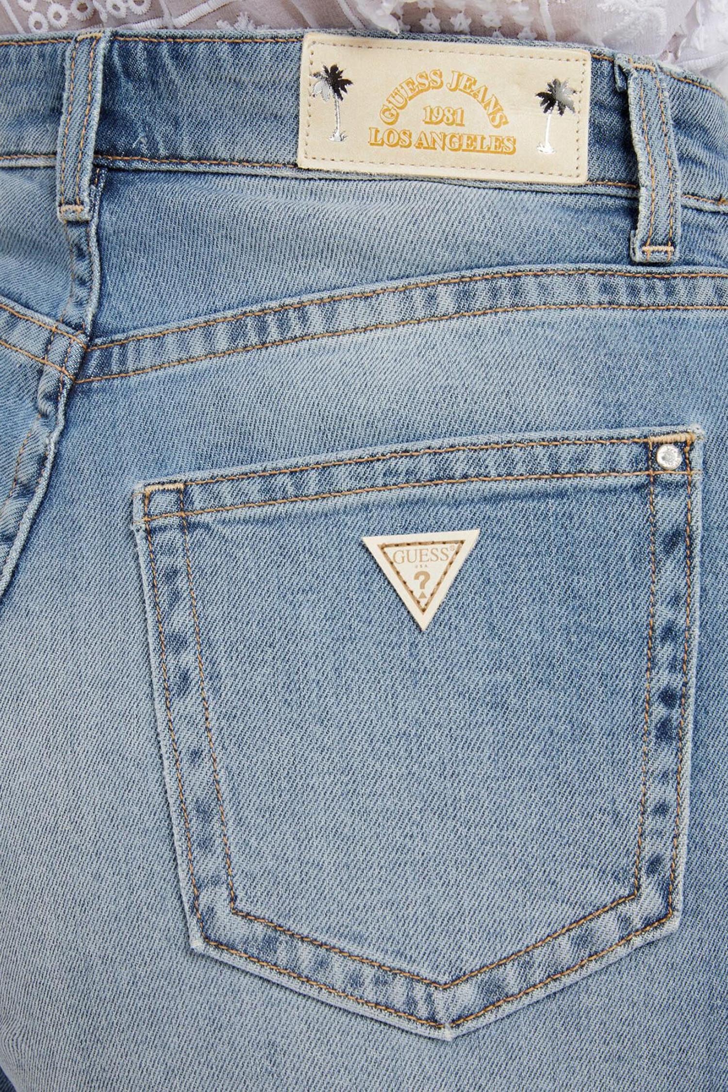 Женские голубые джинсовые шорты Guess W3GD50.D4MSF;PLAB