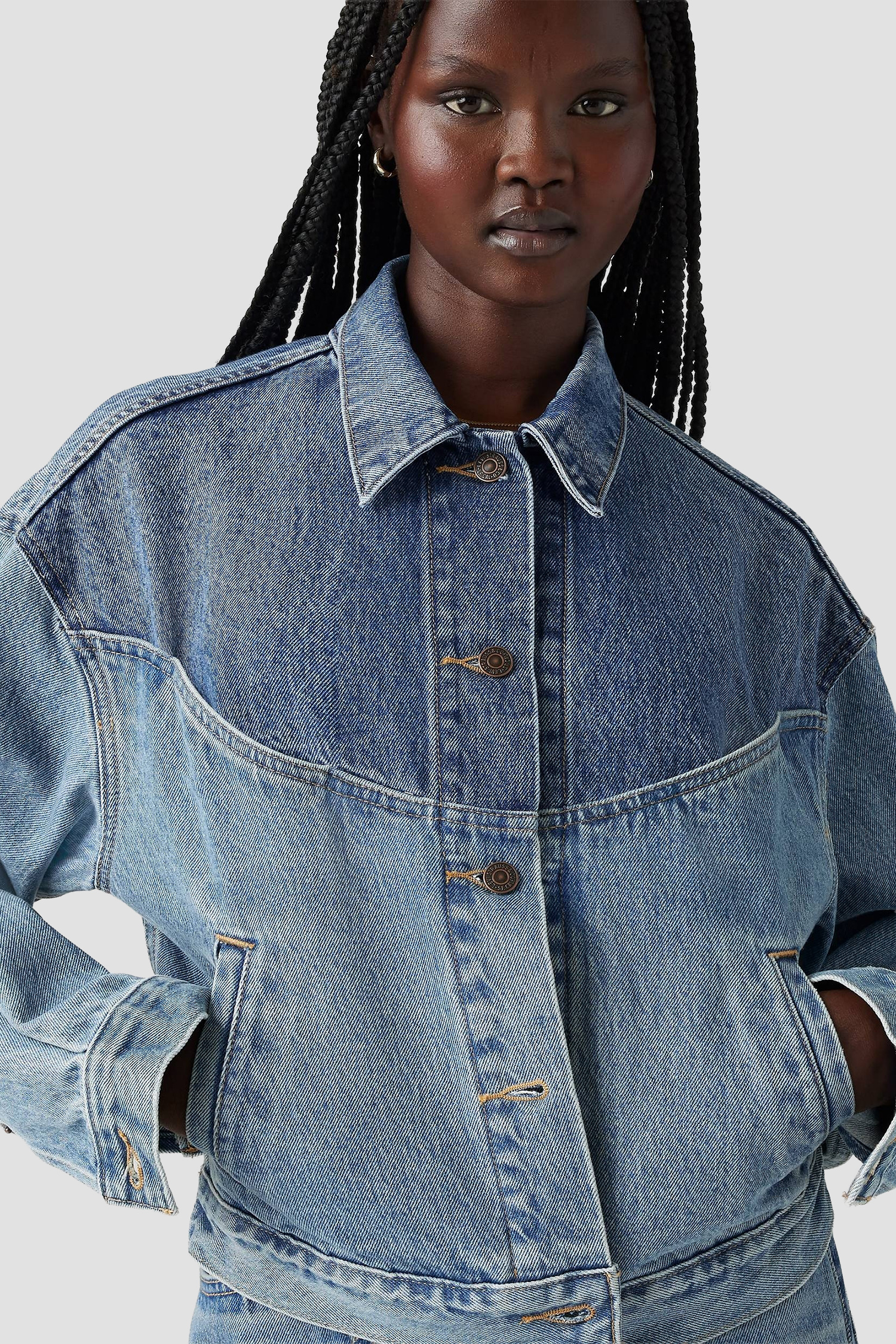 Женская голубая джинсовая куртка Levi’s® 001WO;0000