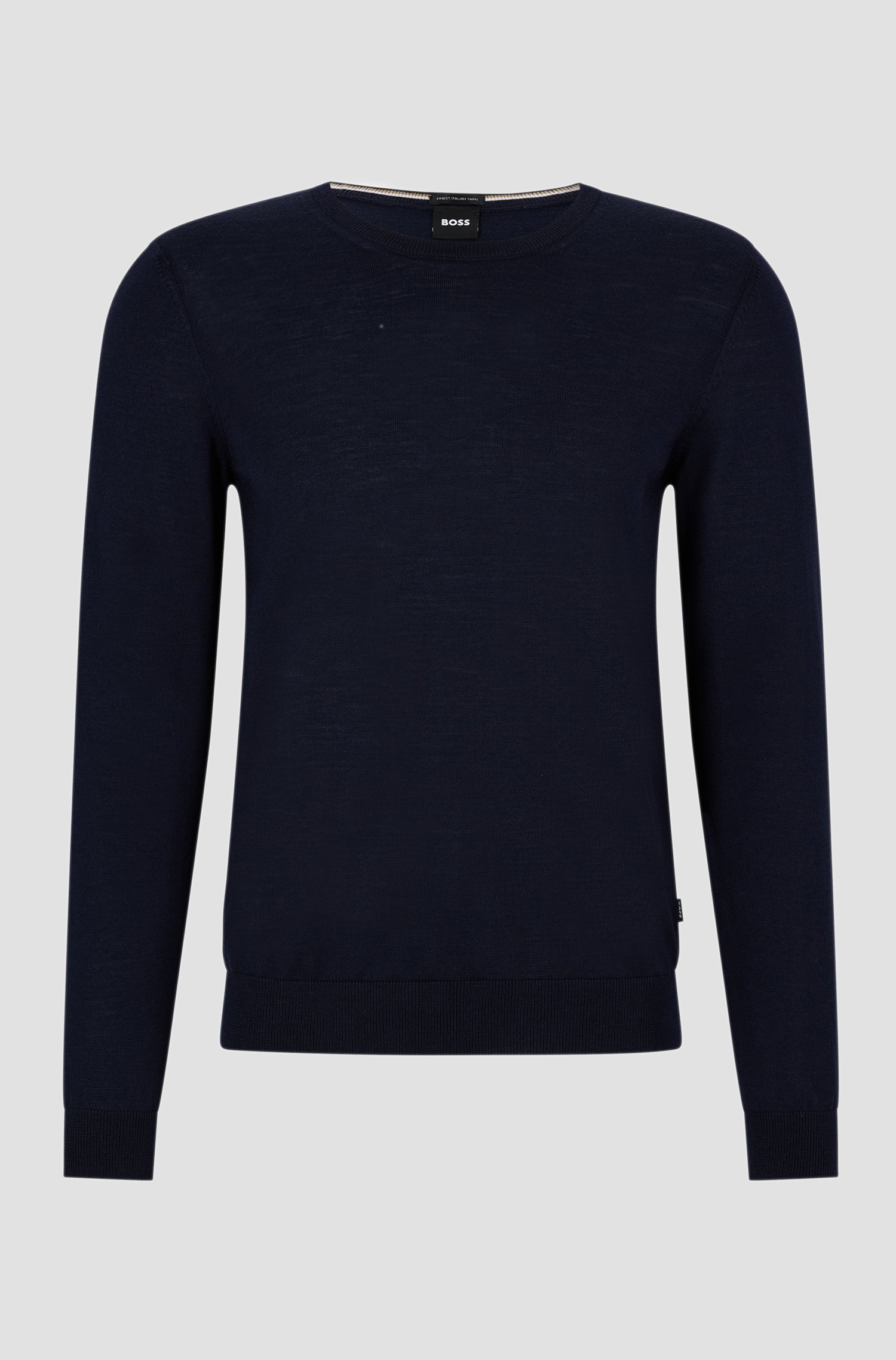 Мужской темно-синий шерстяной джемпер BOSS 50468239;404