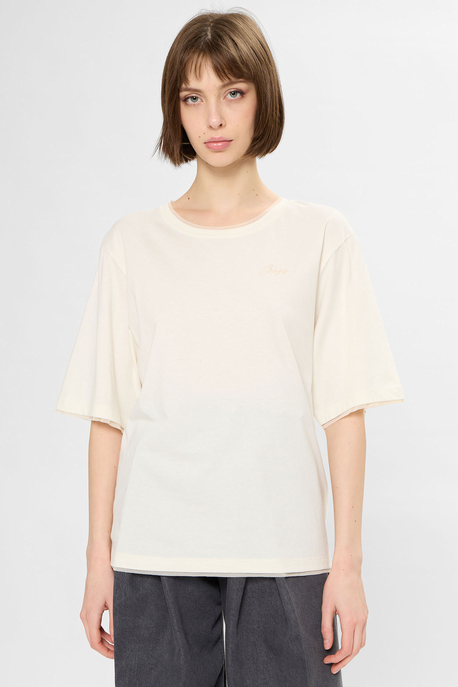 Жіноча біла футболка BOSS 50565191;118