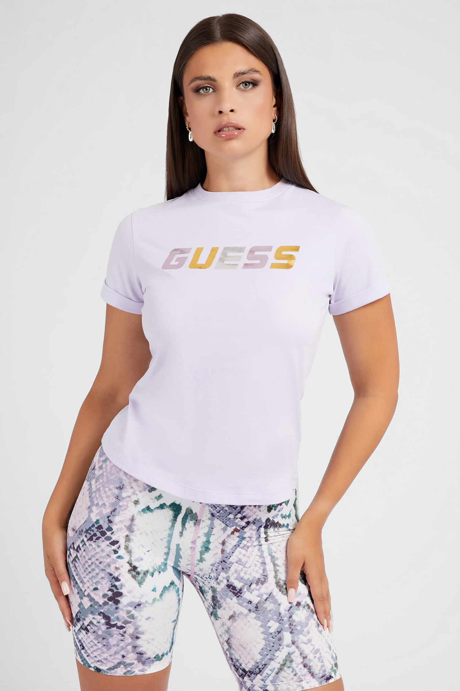 Женская сиреневая футболка Guess V2YI04.I3Z11;LAH