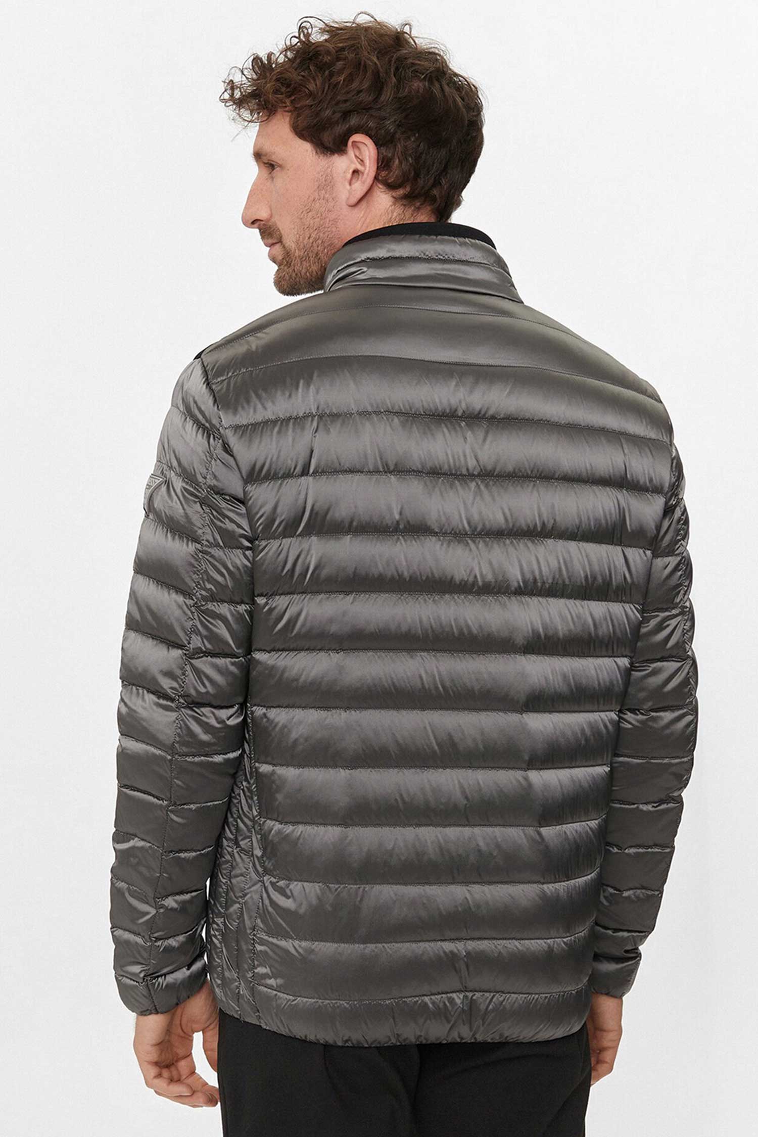 Мужской серый пуховик Guess M1RL47.WDQ50;G9A4