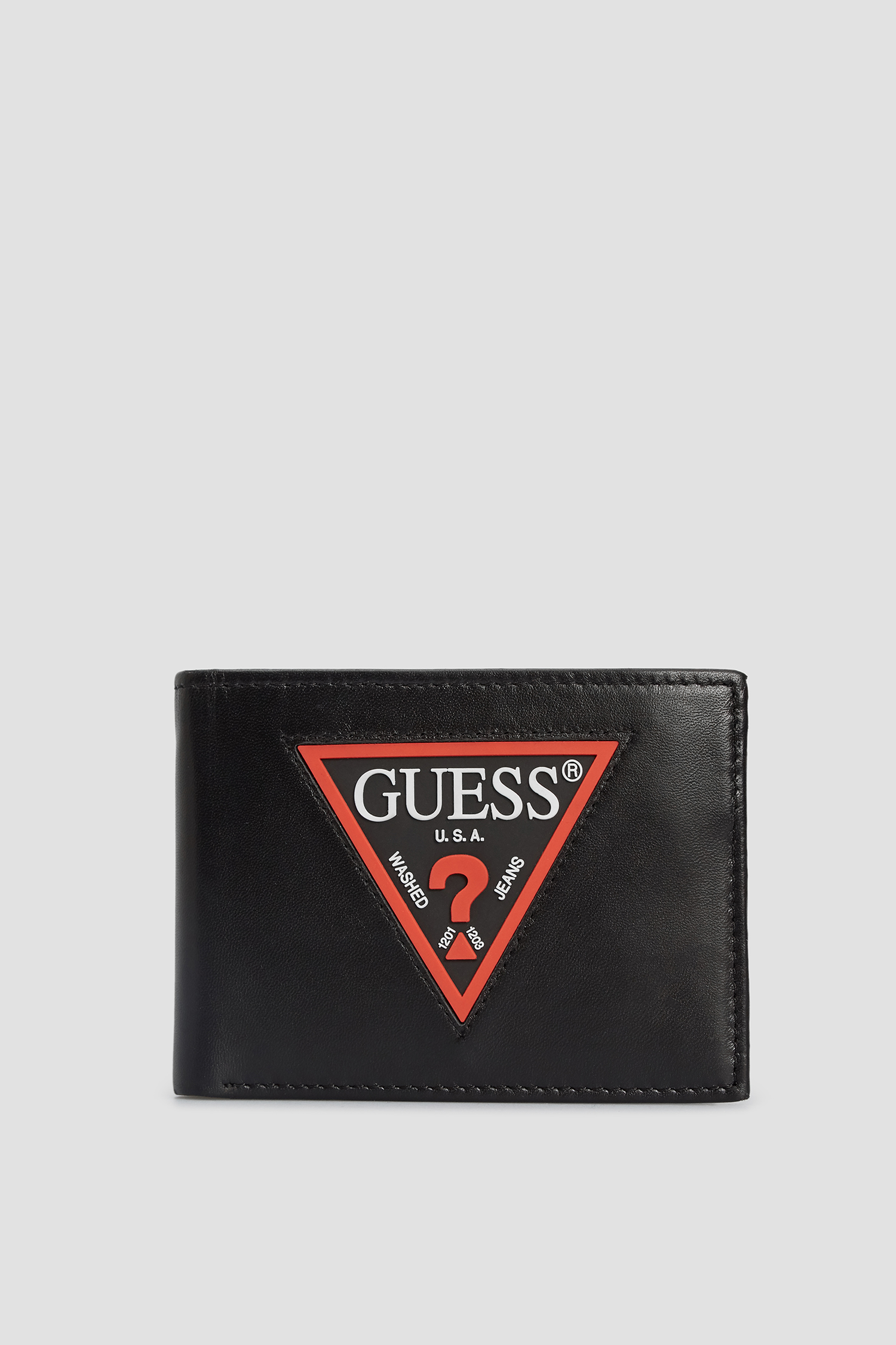 Чоловічий чорний шкіряний гаманець Guess SMDAEL.LEA20;BLA