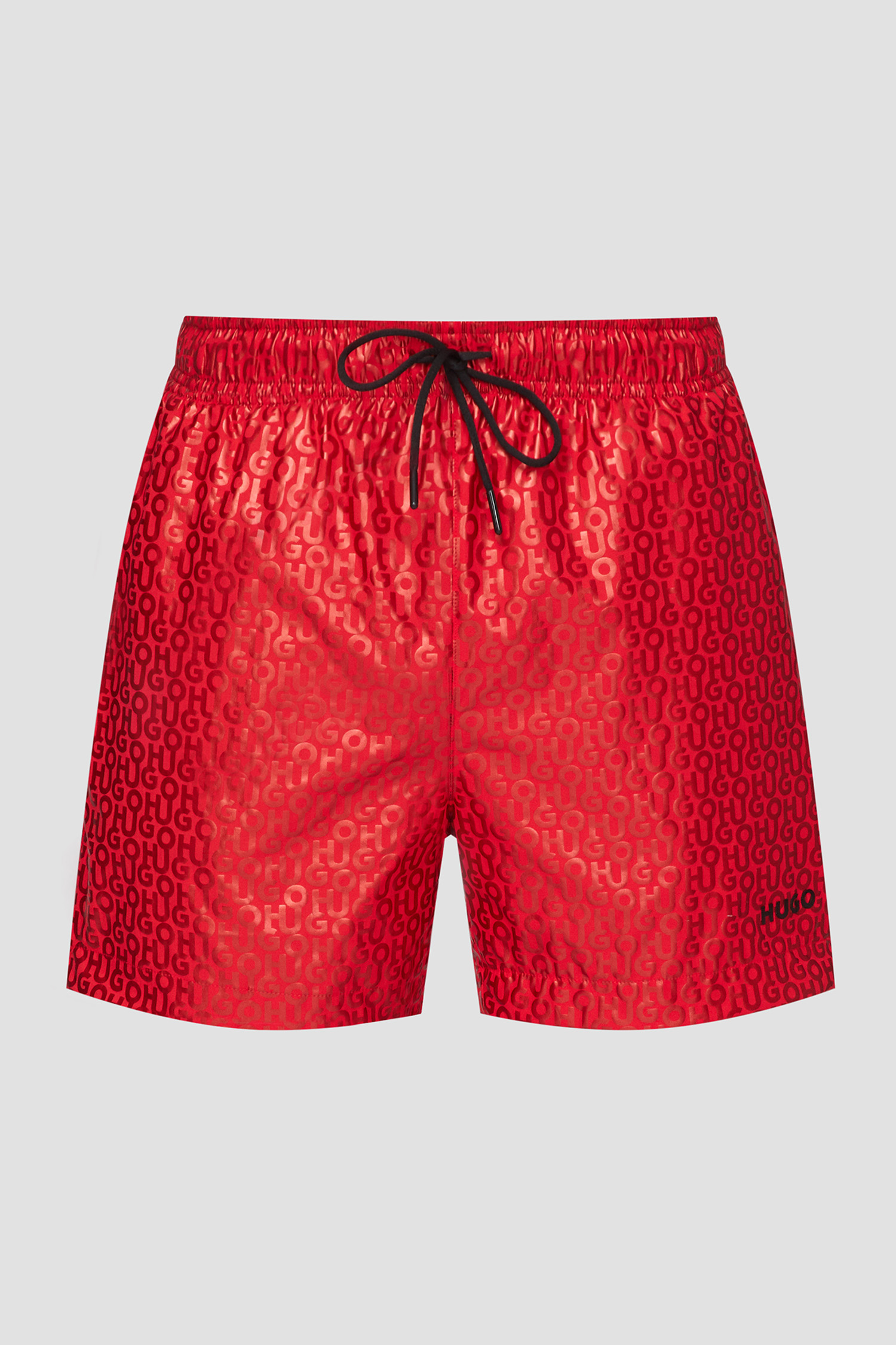 Мужские красные плавательные шорты с узором HUGO 50484365;693