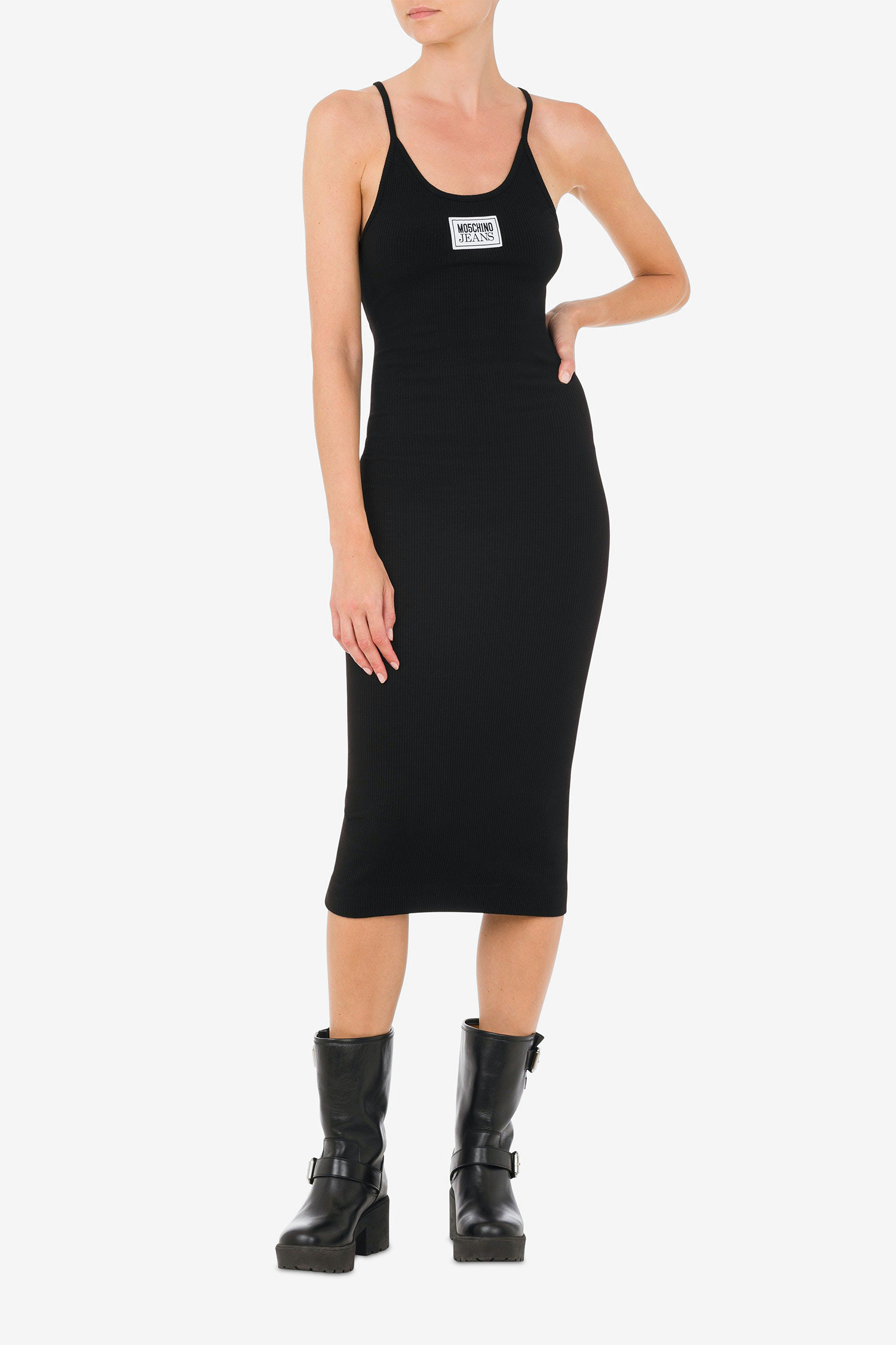 Женское черное платье Moschino A0417.3259;0555