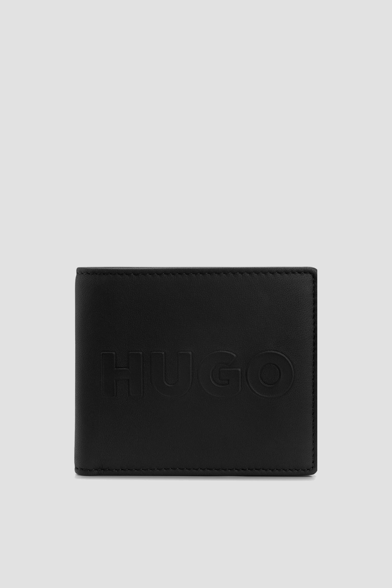 Чоловічий чорний шкіряний гаманець HUGO 50470732;001