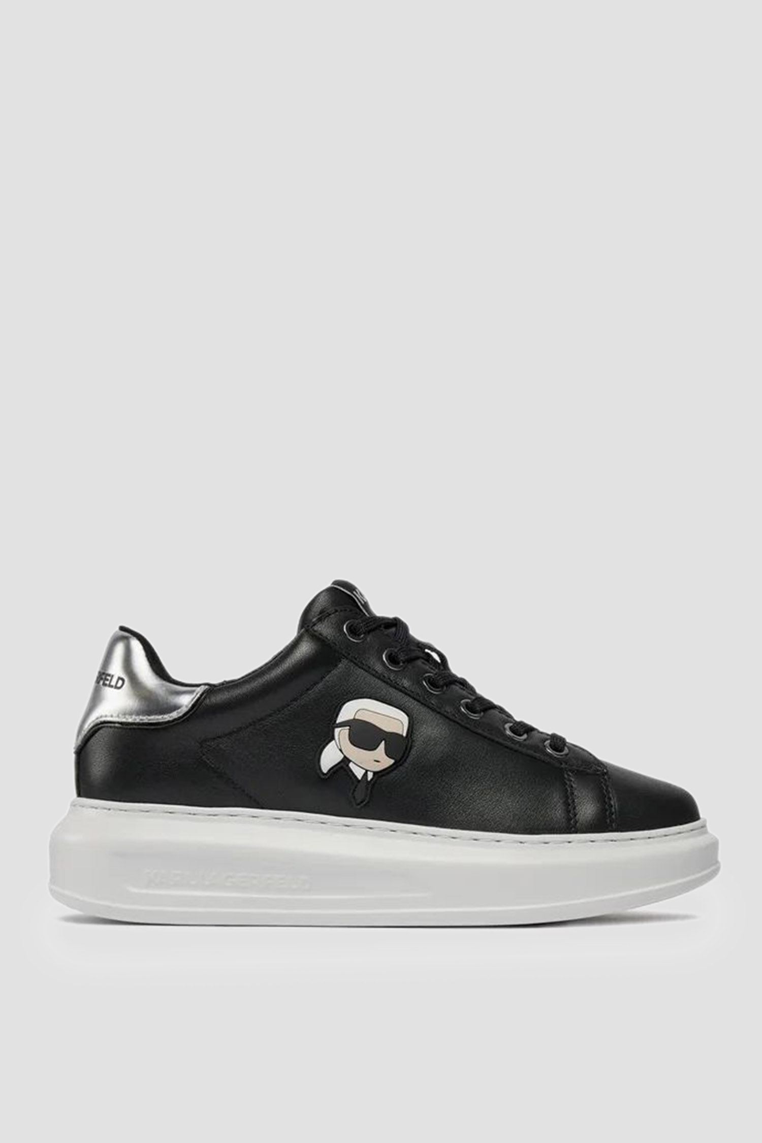 Жіночі чорні шкіряні снікерси Karl Lagerfeld KL62530N;000