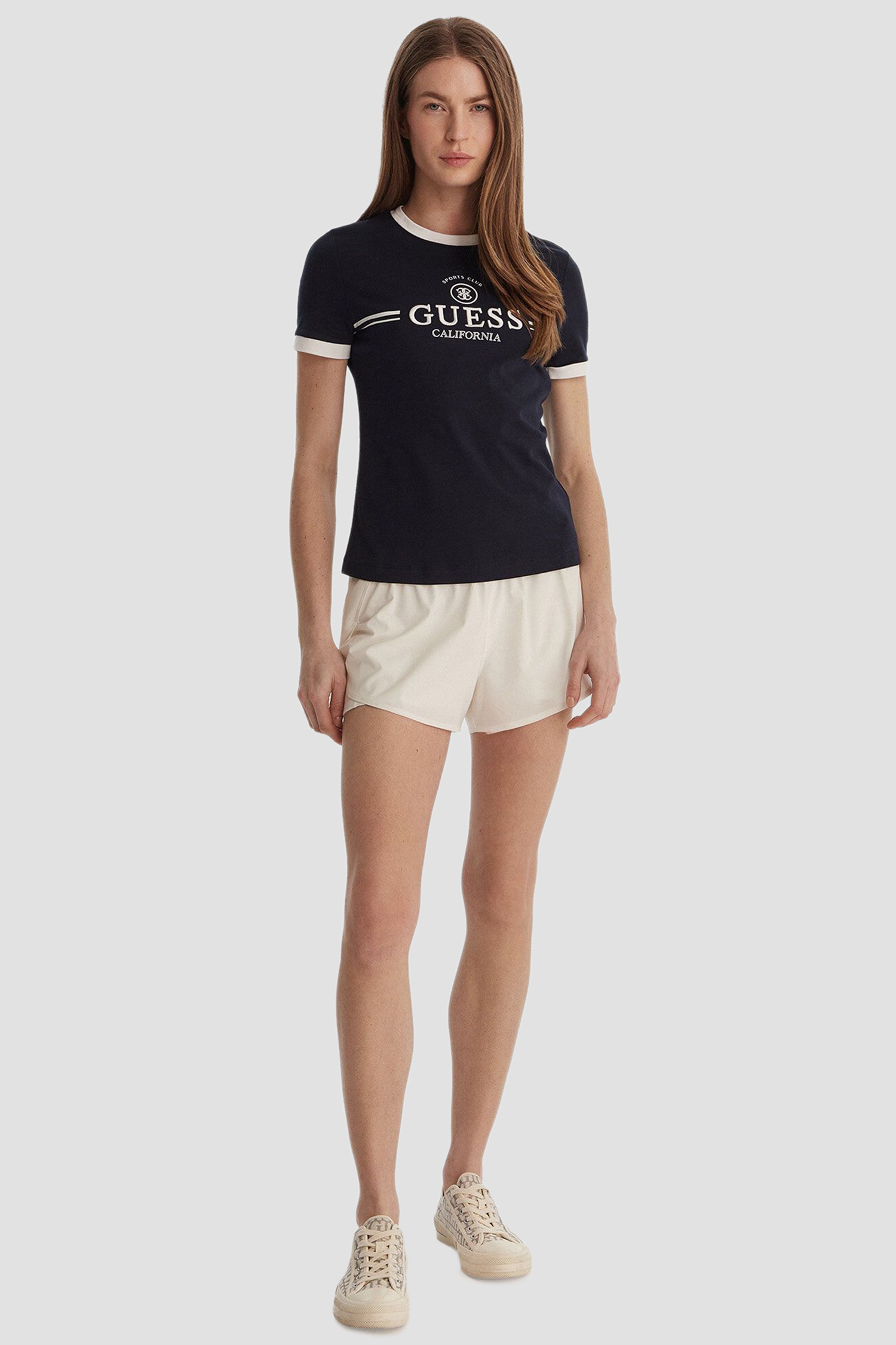 Жіноча темно-синя футболка Guess V6GI08.K2975;A71W