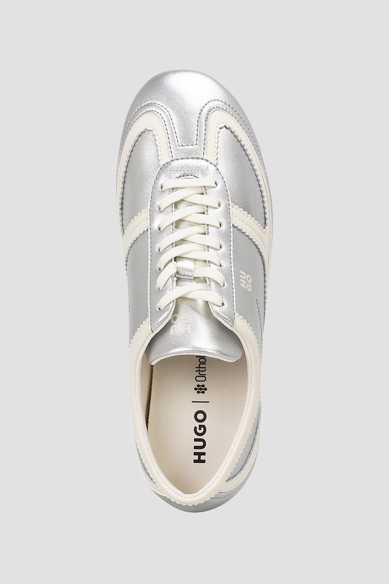 Женские серебристые кроссовки HUGO 50557874;040