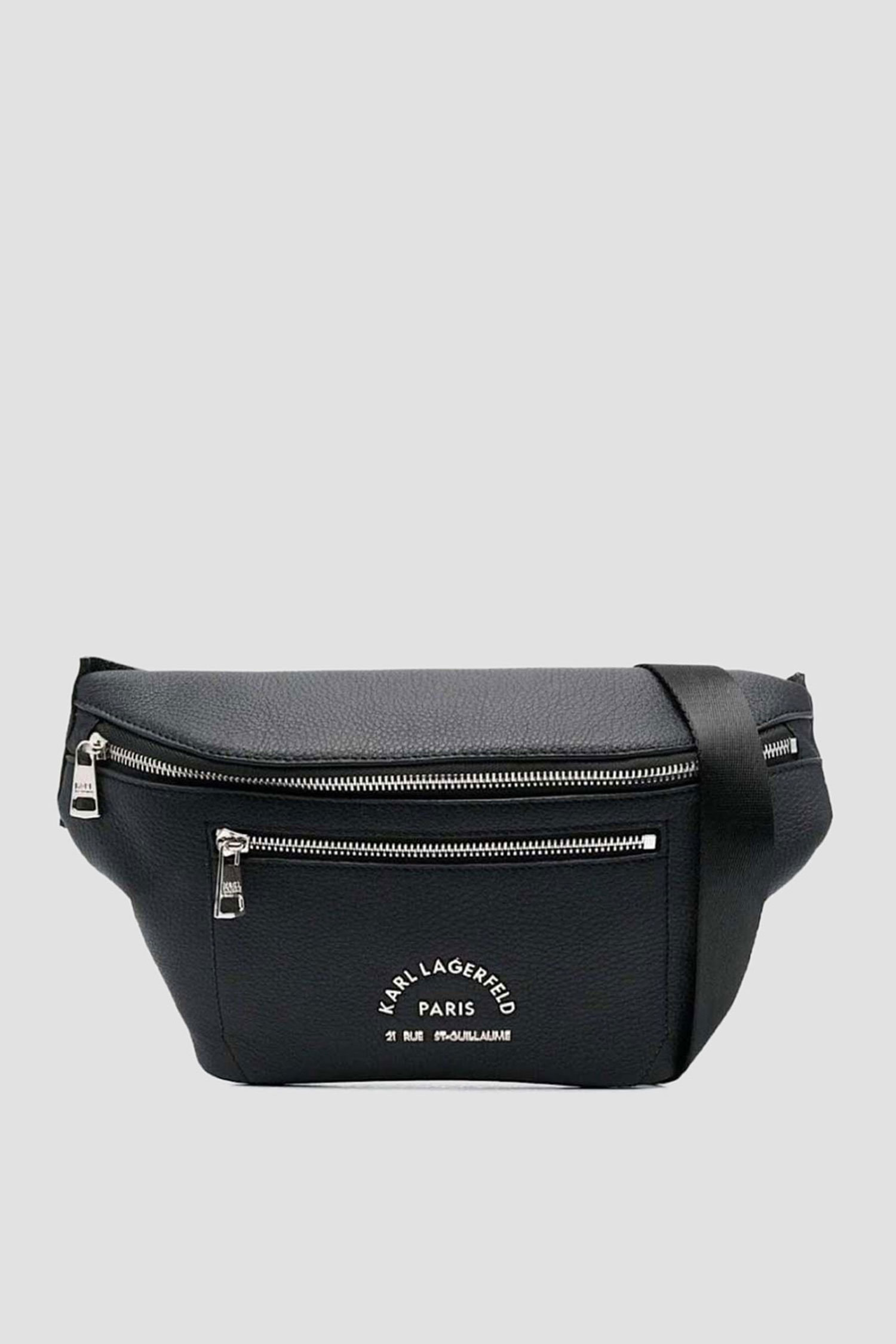 Мужская черная кожаная поясная сумка Karl Lagerfeld 542451.815912;990