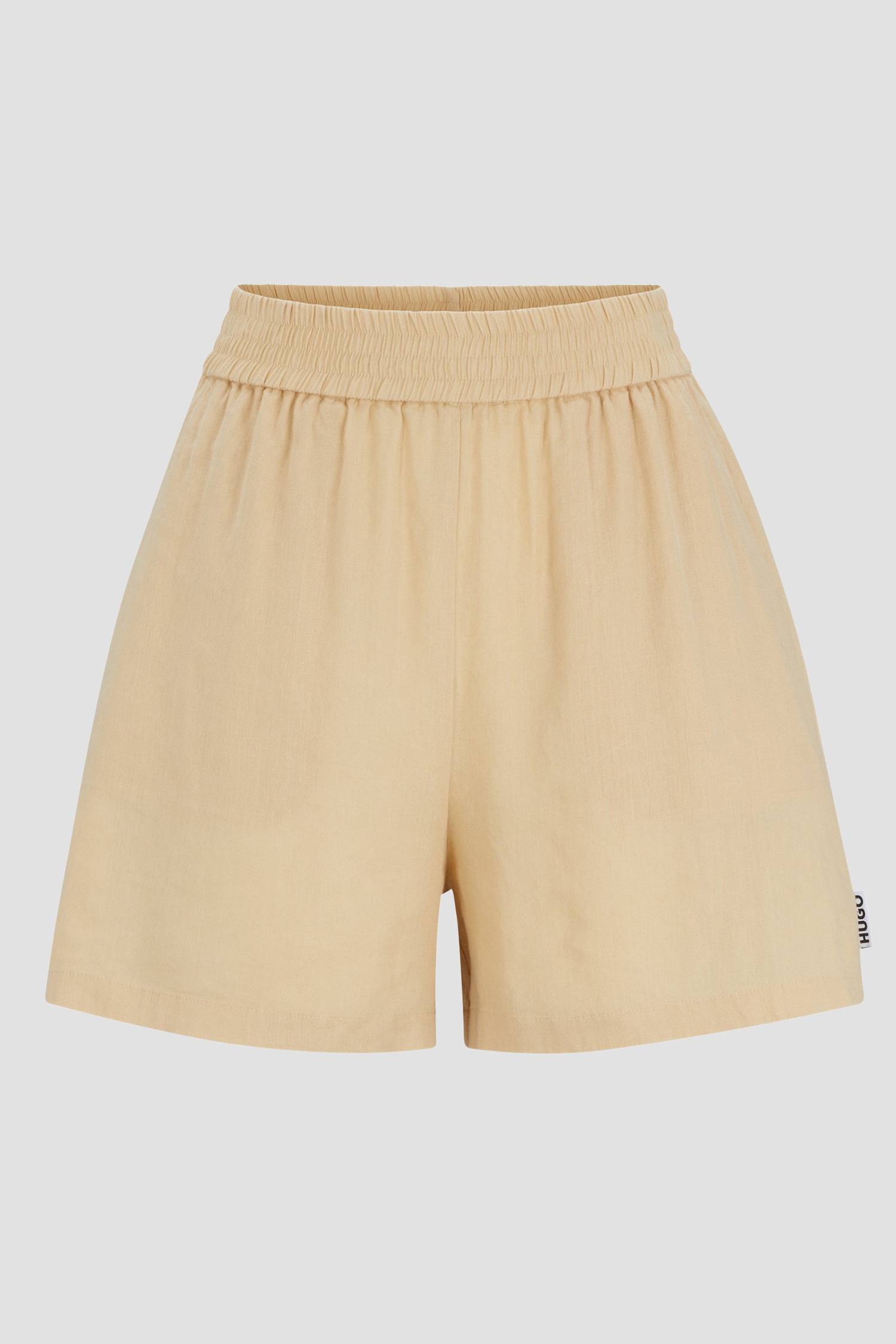 Женские бежевые льняные шорты HUGO 50512875;291