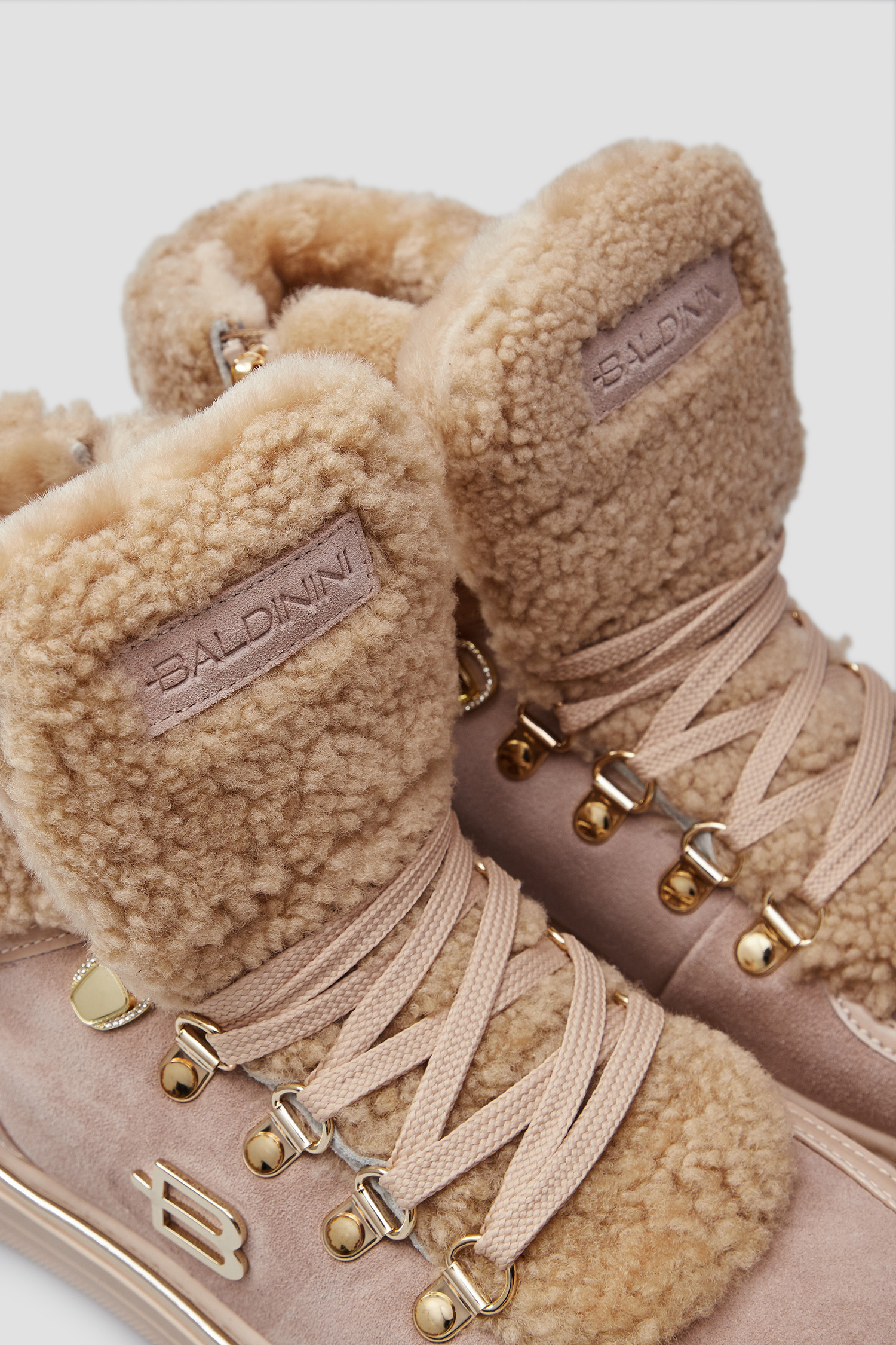 Женские бежевые замшевые хайкеры BALDININI D5B813A1CAMN;TDNA