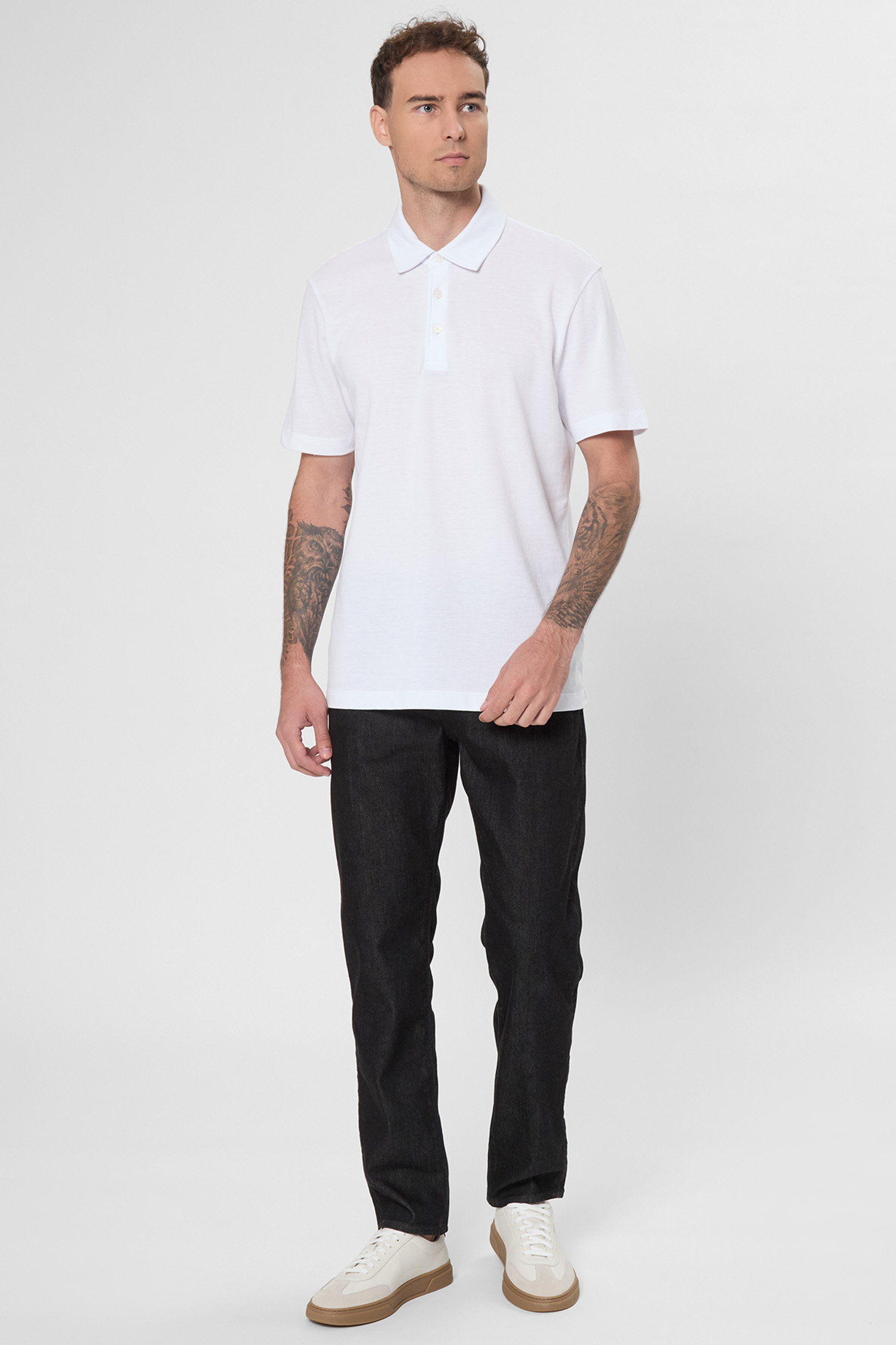 Мужское белое поло BECKHAM x BOSS BOSS 50554093;100