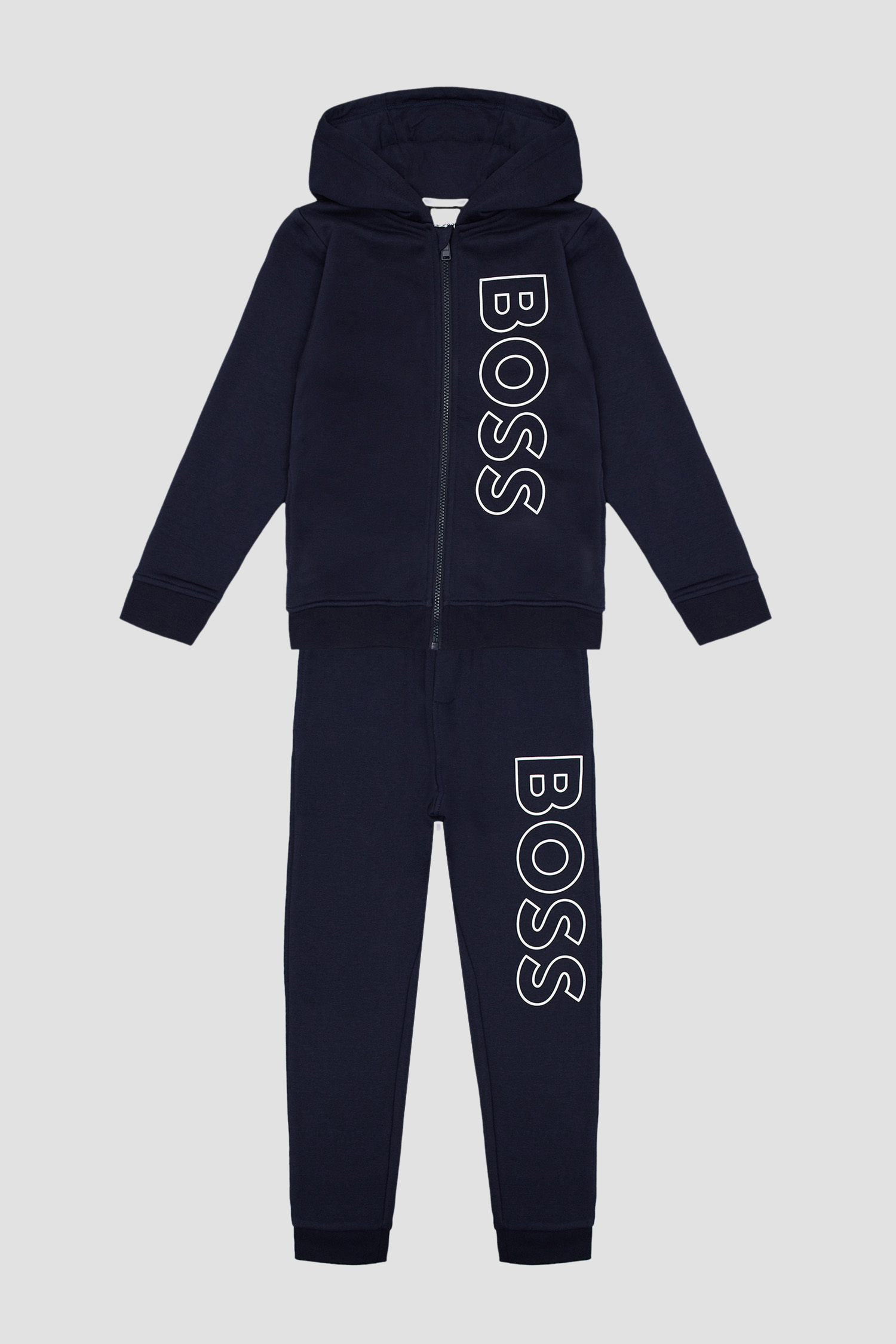 Детский темно-синий спортивный костюм (худи, брюки) BOSS kids J28121;849