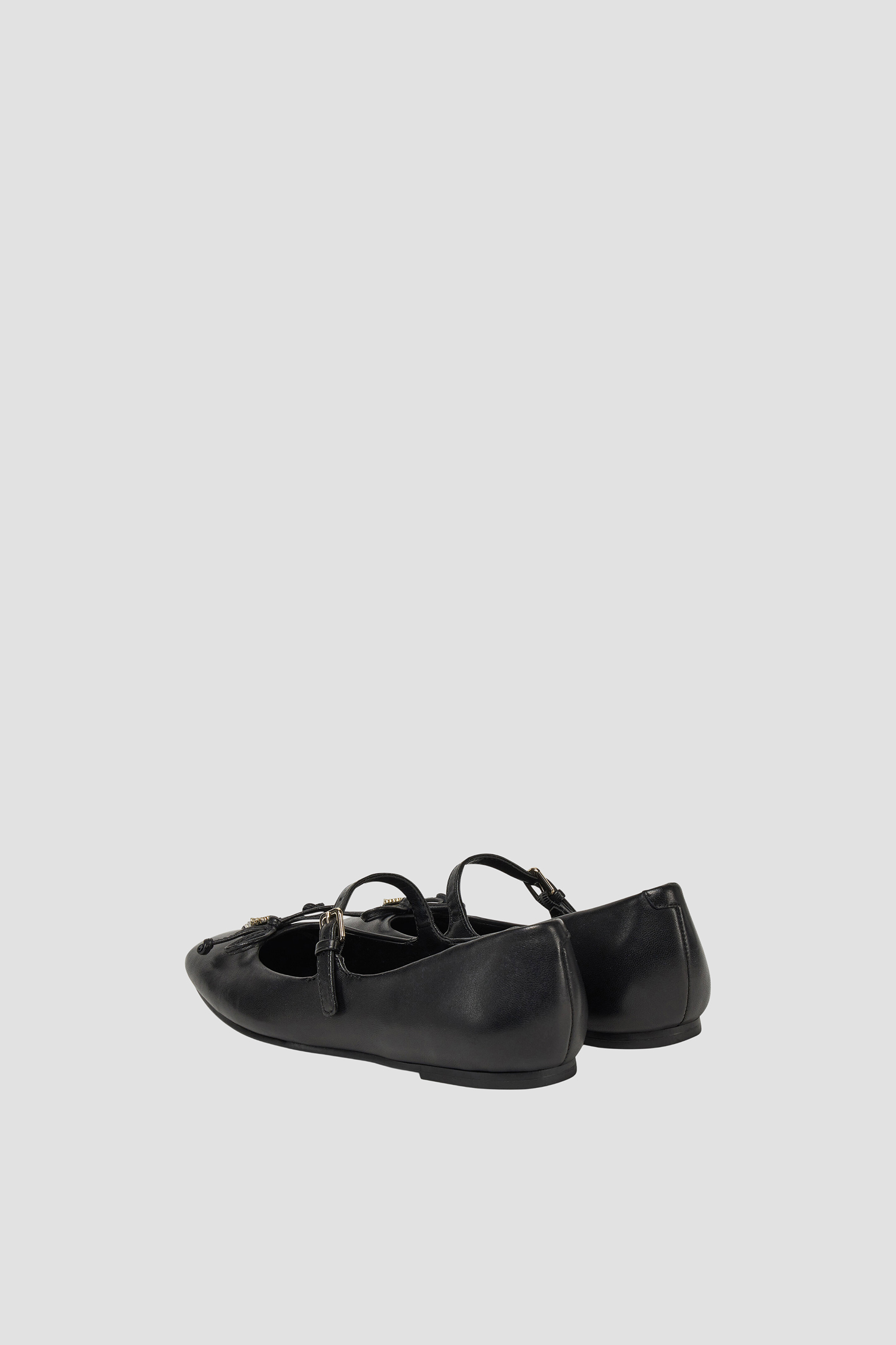 Женские черные кожаные балетки Guess FLJKAY.LEA02;BLACK