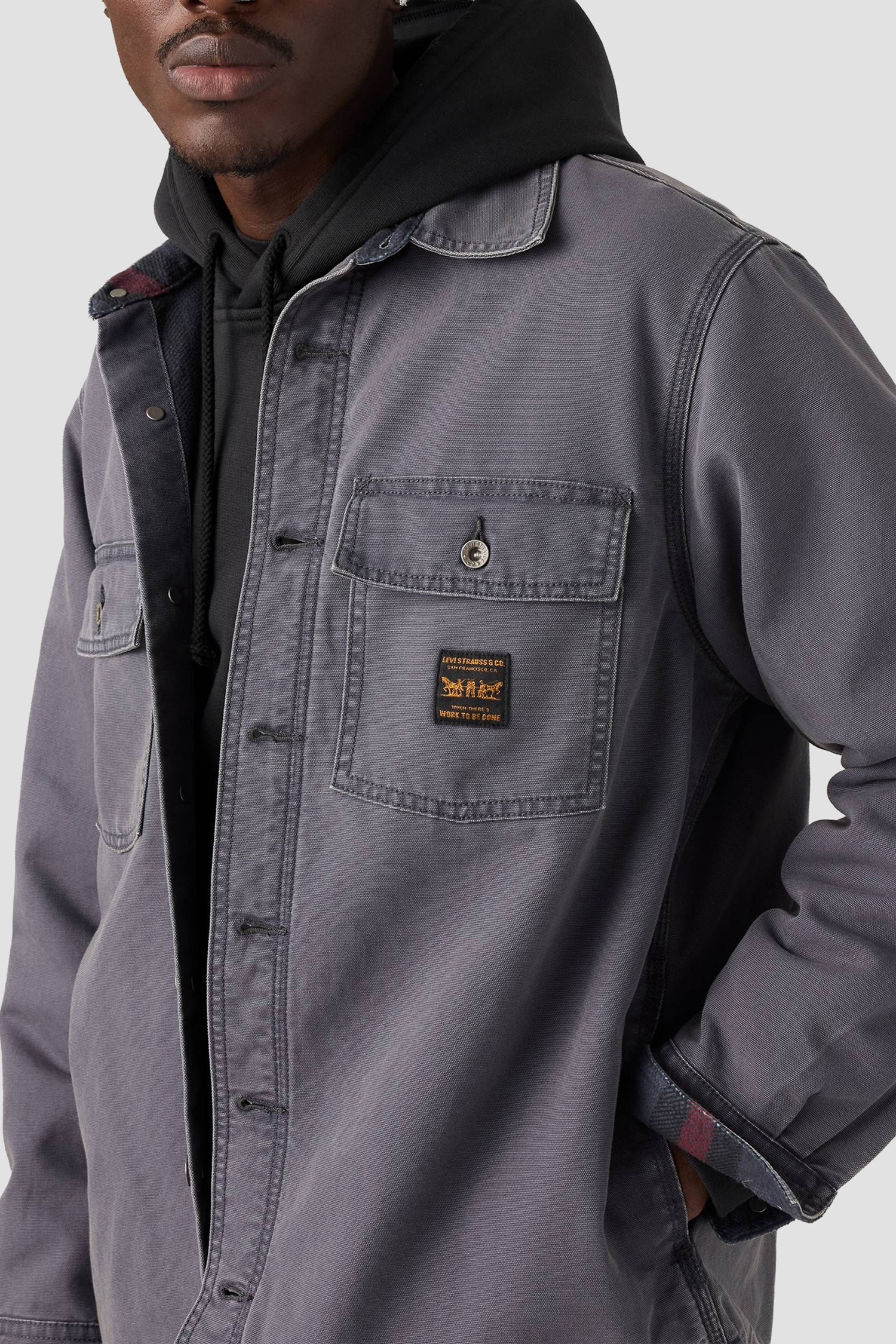 Мужская серая джинсовая рубашка Levi’s® 007UT;0001