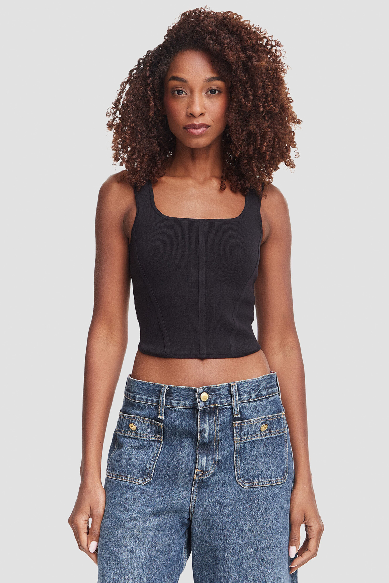 Женский черный топ Guess W6YZ08.Z0979;JBLK