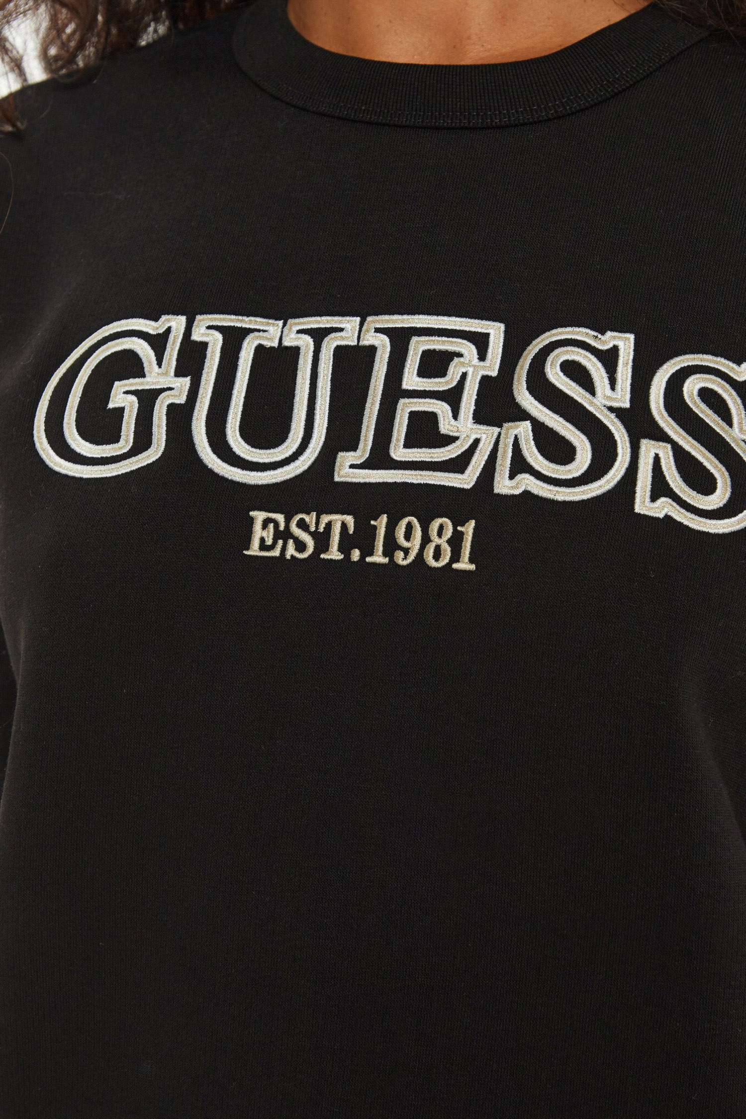 Жіночий чорний світшот Guess V4BQ03.KCHX0;JBLK