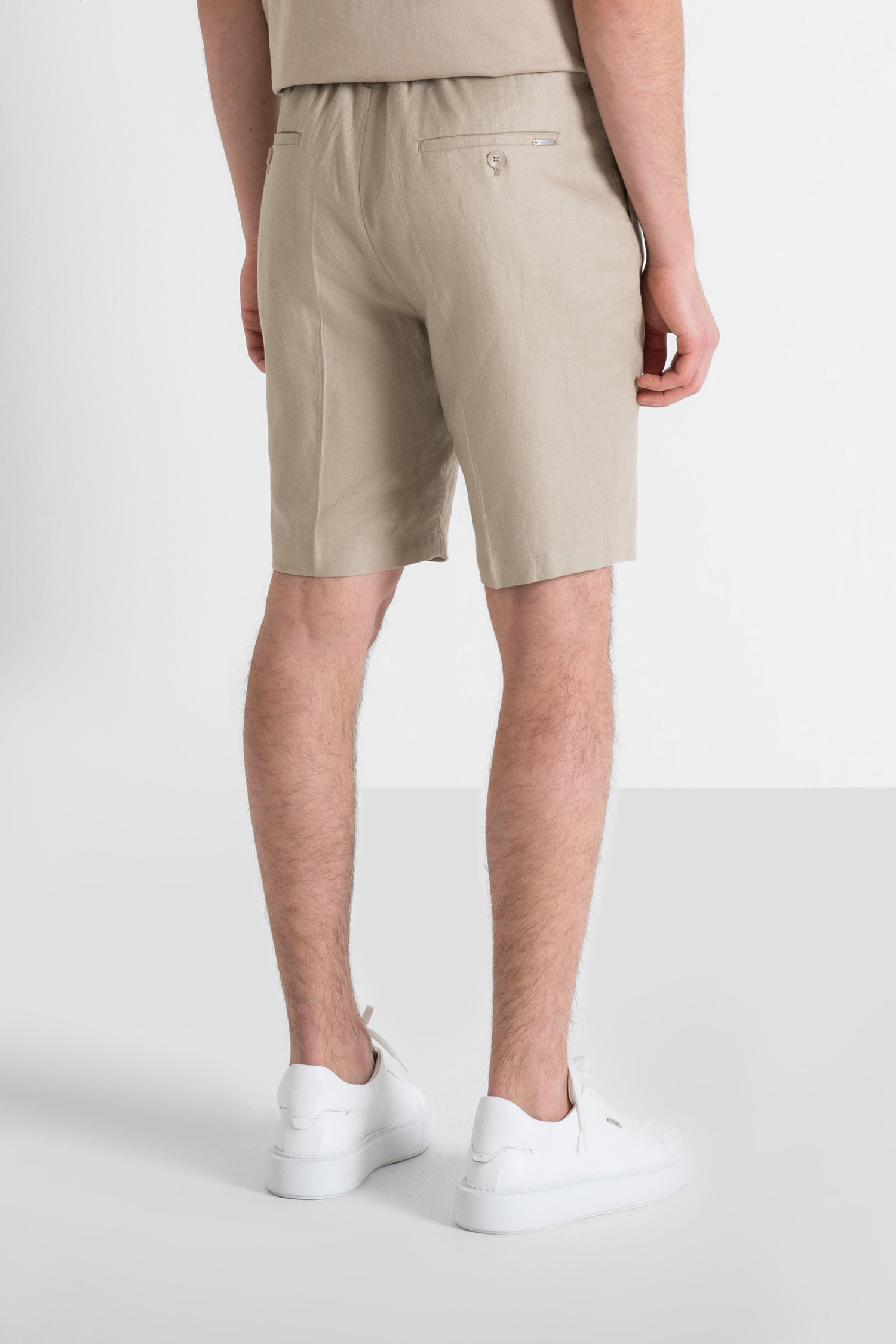 Мужские бежевые льняные шорты Antony Morato MMSH00204.FA800126;2081