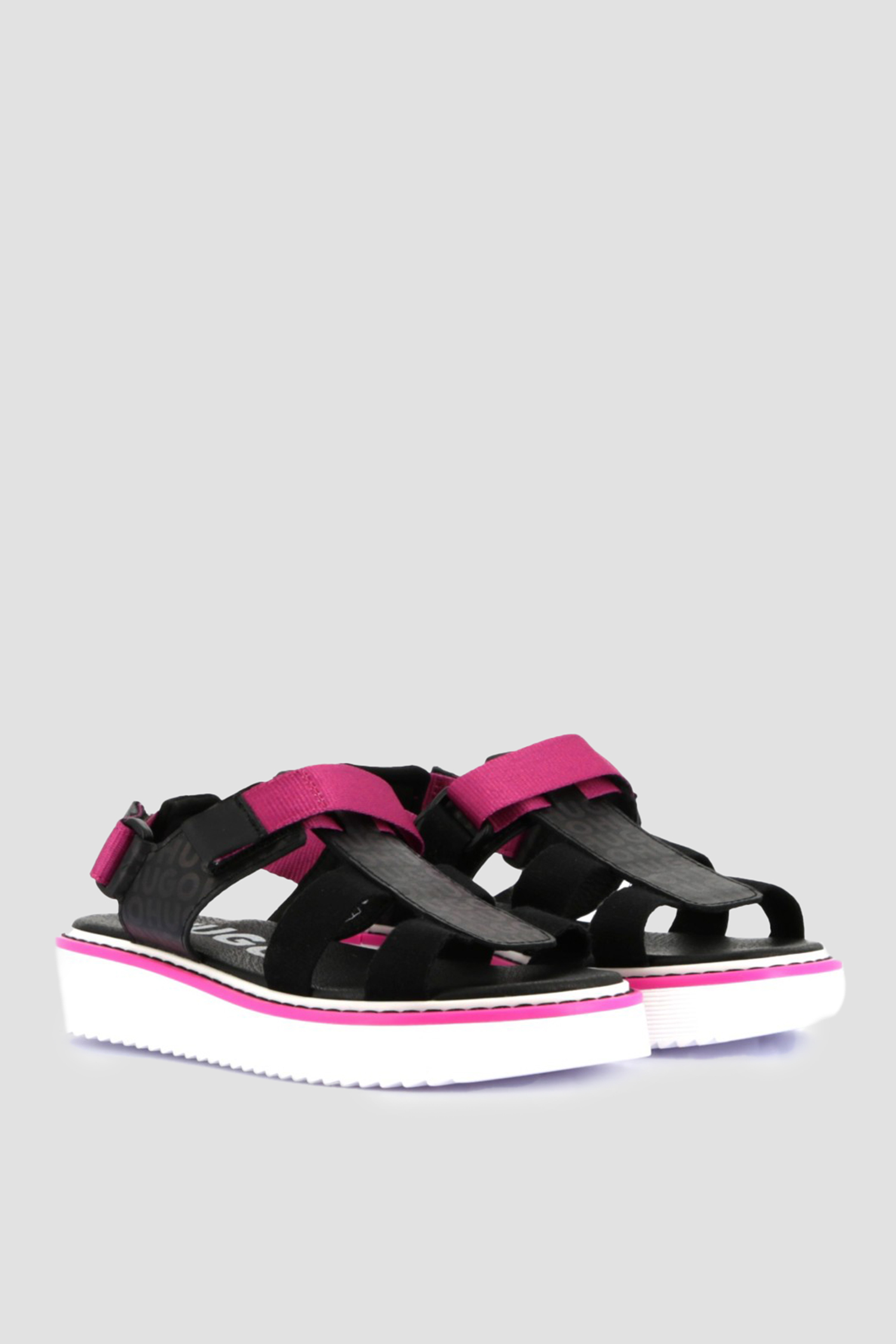Дитячі чорні сандалі HUGO kids G00104;09B
