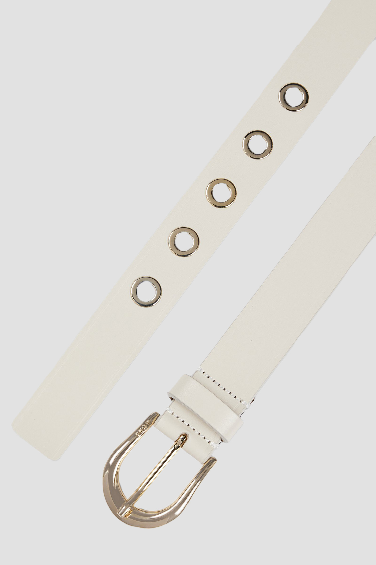 Женский белый кожный ремень BOSS 50513003;102