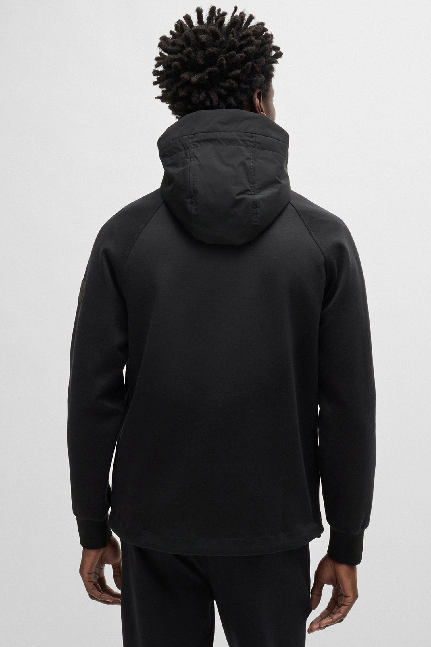 Мужская черная кофта на молнии BOSS 50519008;001