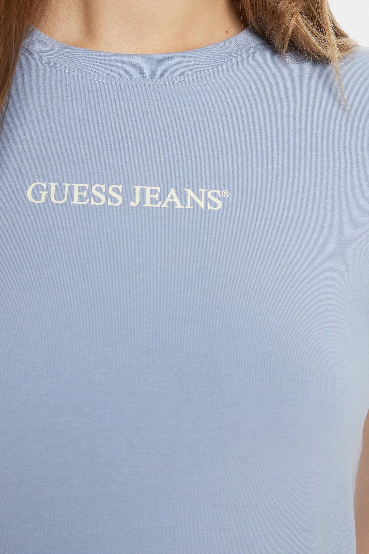Жіноча блакитна футболка Guess Jeans W4YI01.J1314;G7CP
