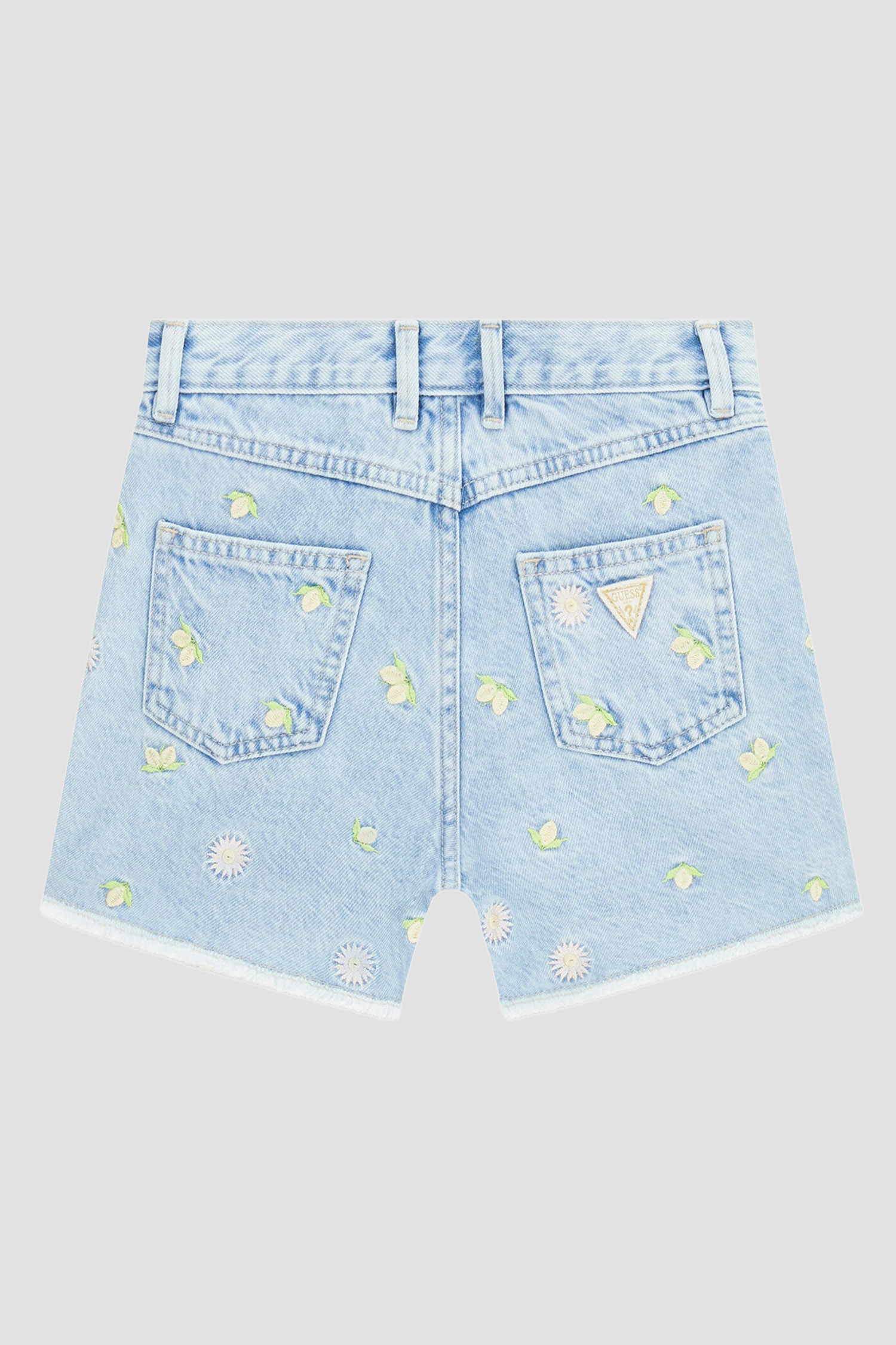 Дитячі блакитні джинсові шорти з візерунком Guess Kids J6GD35.D45E0;LMFL