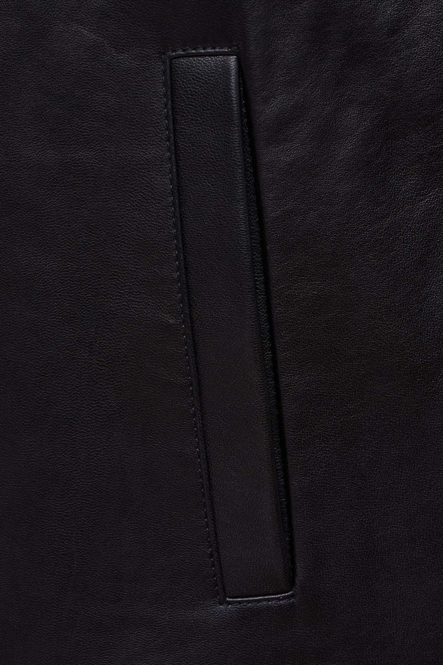 Мужская черная кожаная куртка Karl Lagerfeld 563422.555025;990