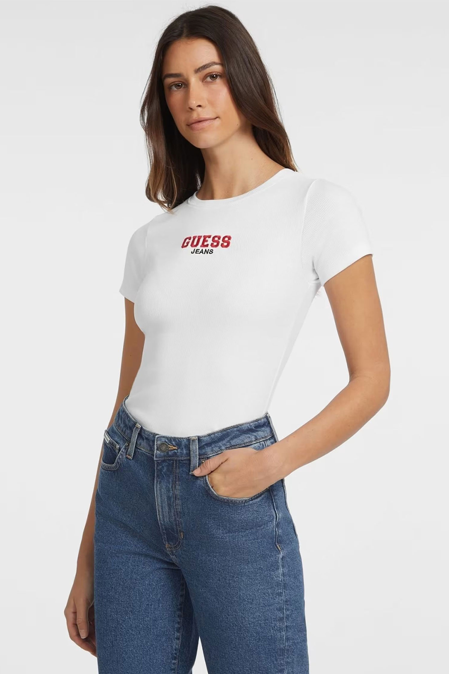 Жіноча біла футболка Guess Jeans W4YI64.KA0H1;G011