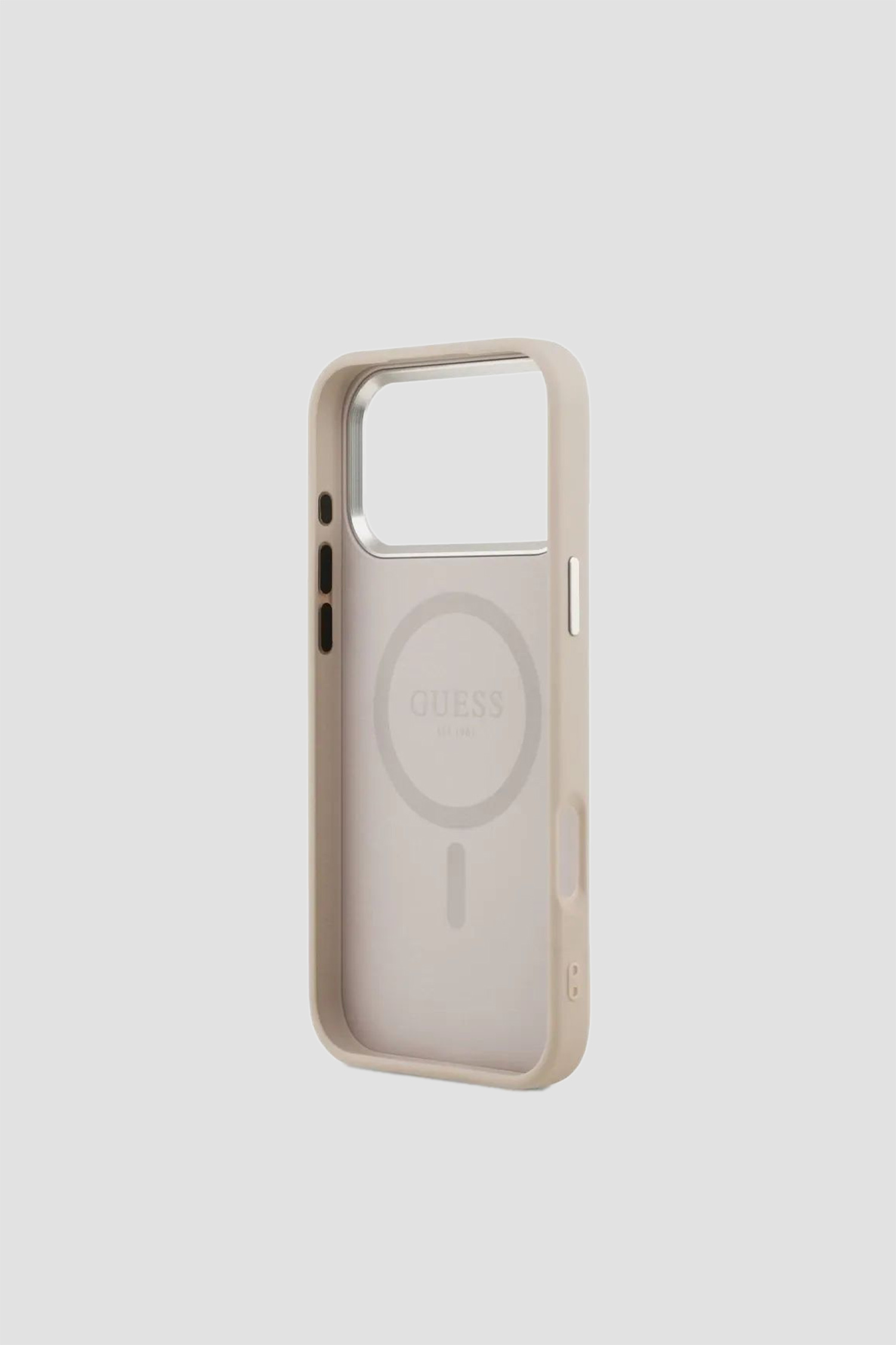 Пудровий чохол для телефону iPhone 17 Pro Max Guess GUHMP.17XPSDTSCMP;LOGO PINK