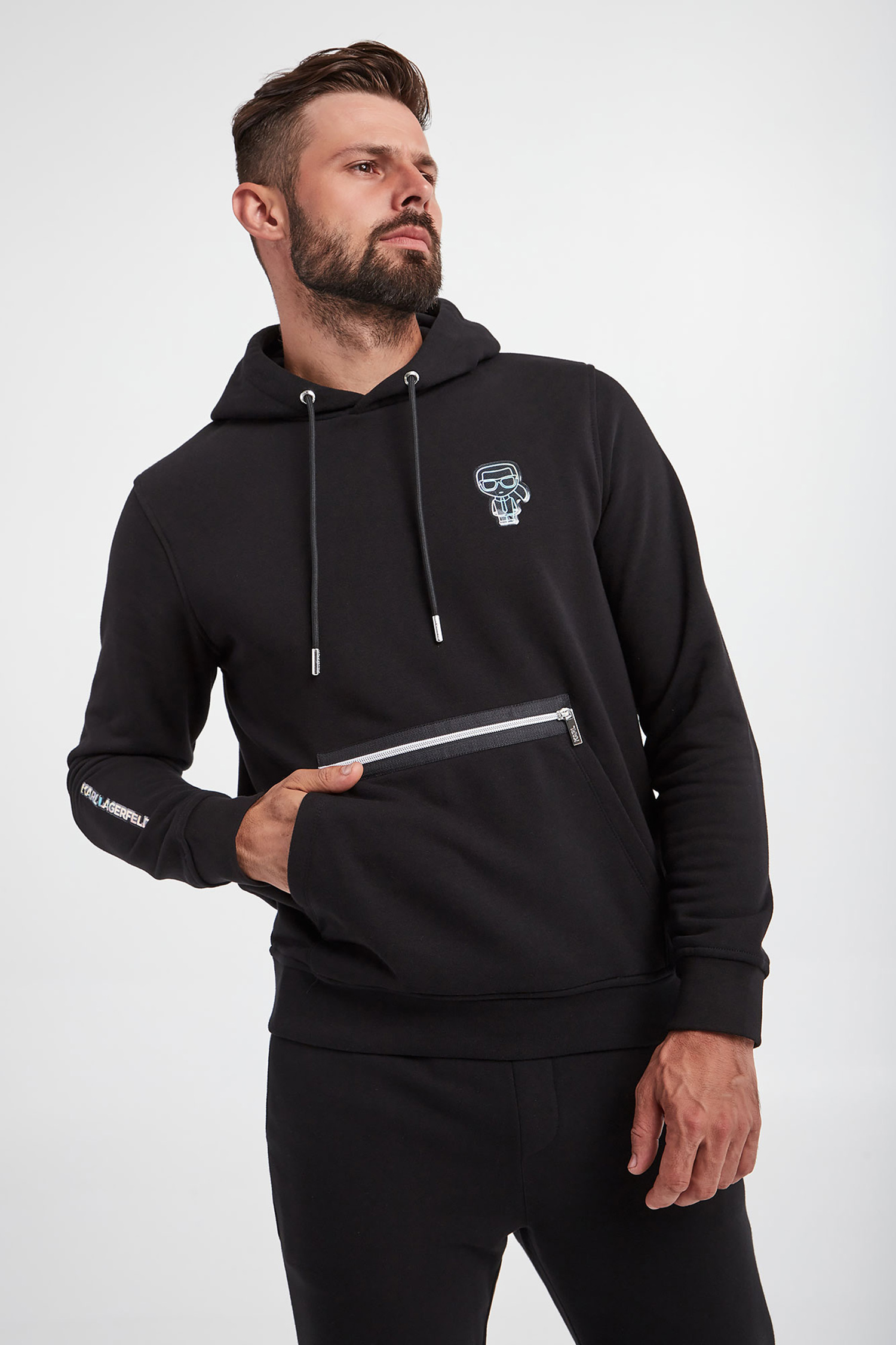 Чоловіче чорне худі Karl Lagerfeld 523910.705089;990