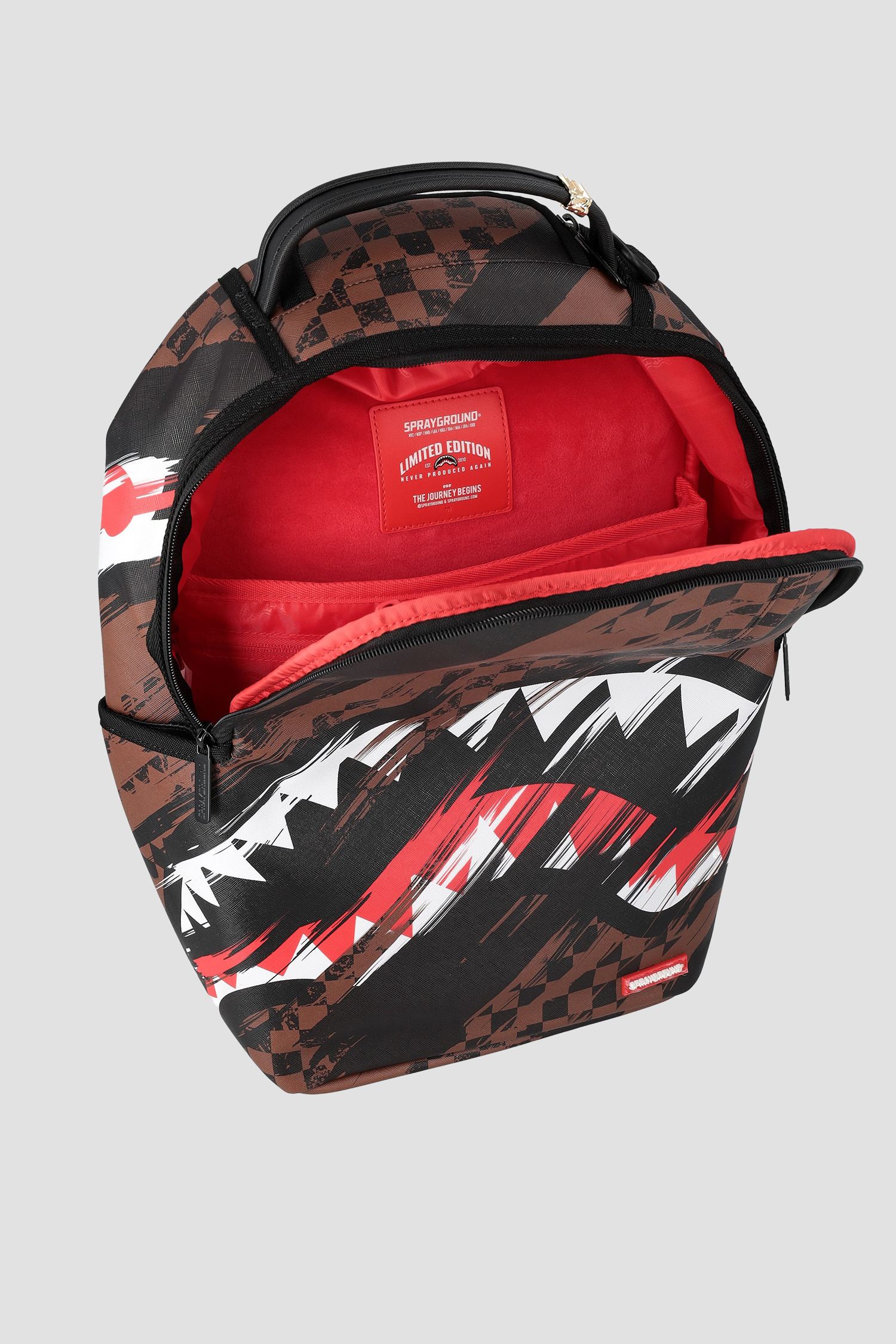 Коричневый рюкзак с узором SPRAYGROUND 910B8556NSZ;0