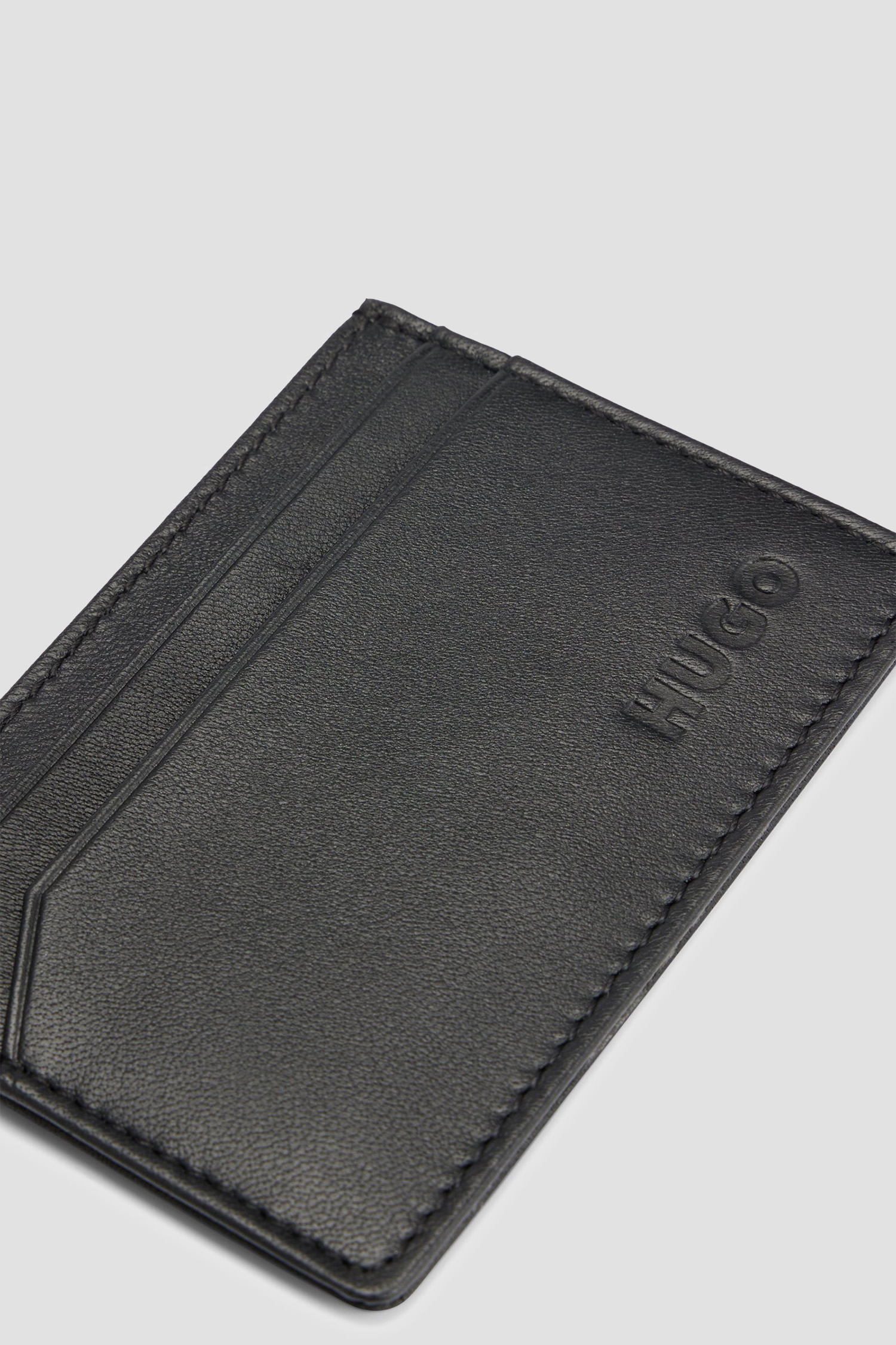 Мужской черный кожаный кардхолдер HUGO 50470746;001