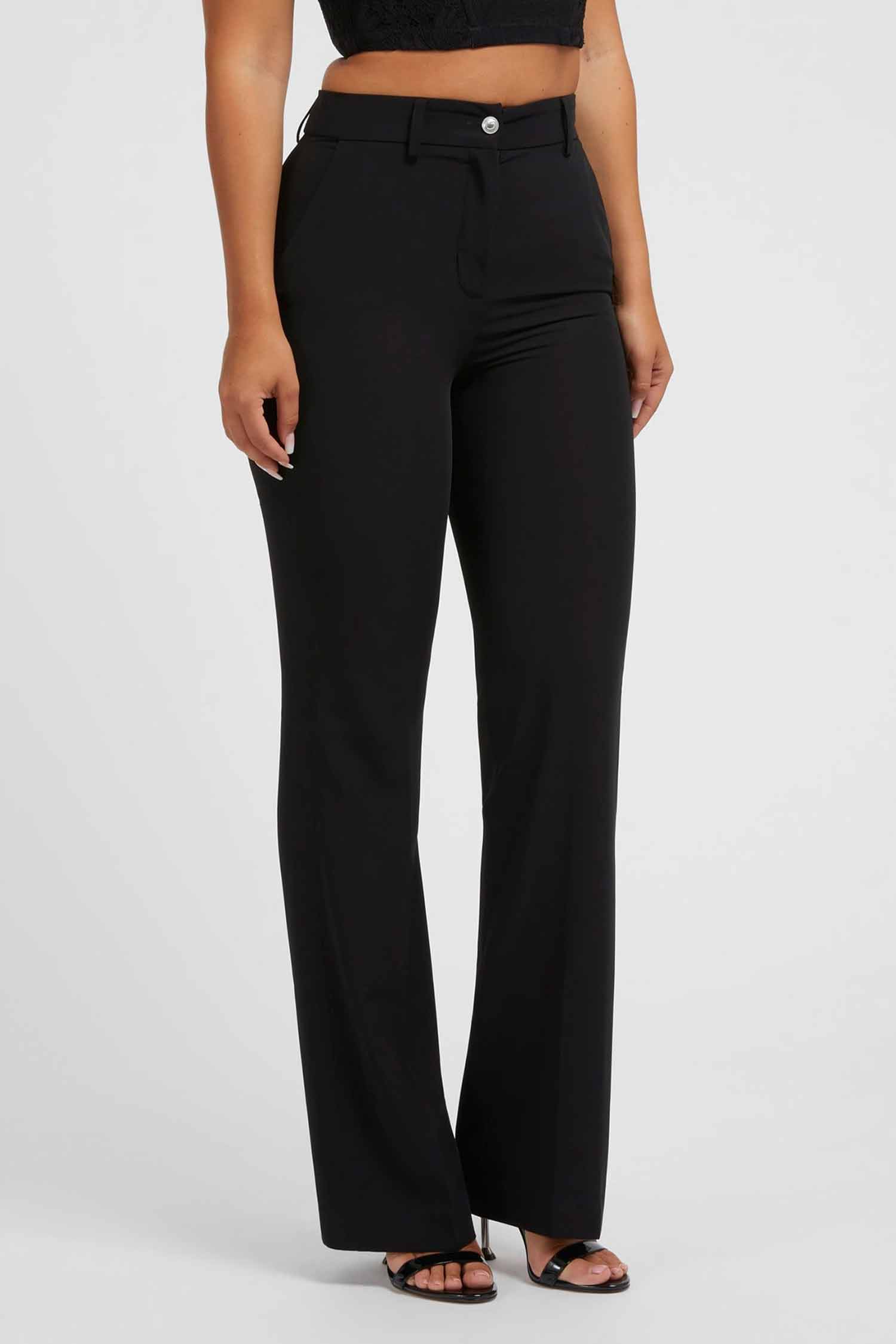 Женские черные брюки Guess W3YB11.WFKY2;JBLK