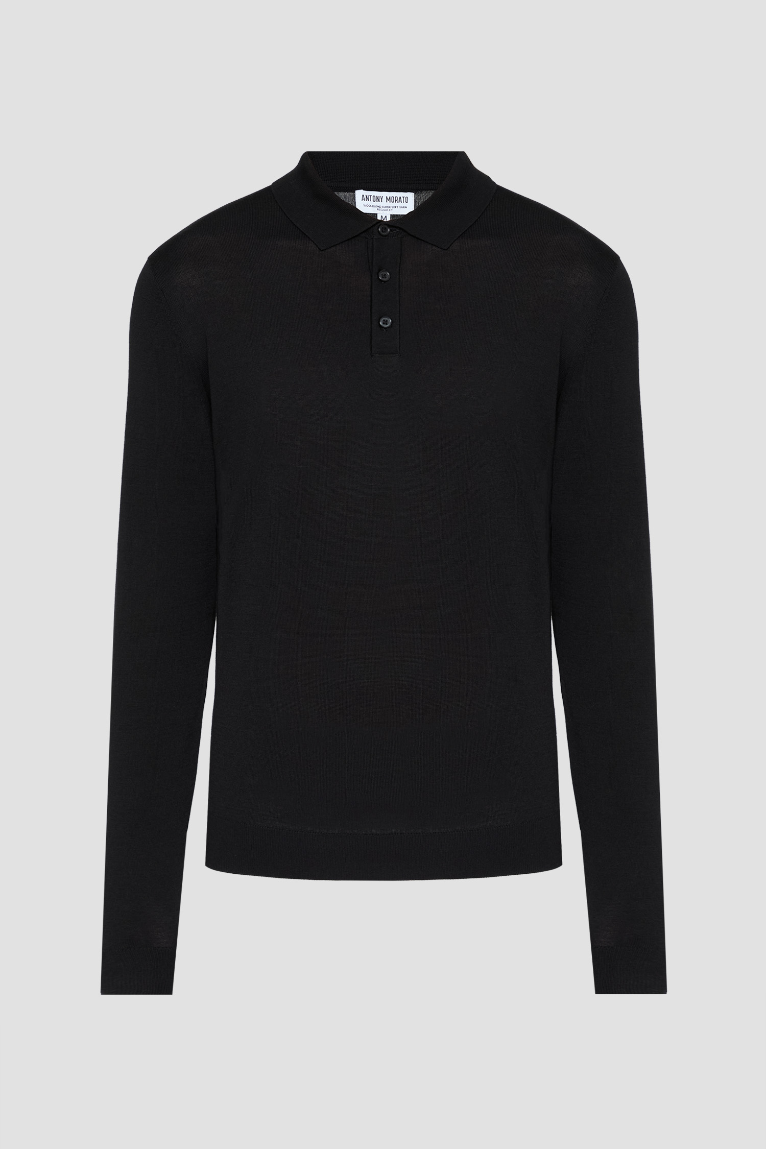 Мужское черное поло Antony Morato MMSW01539.YA400145;9000