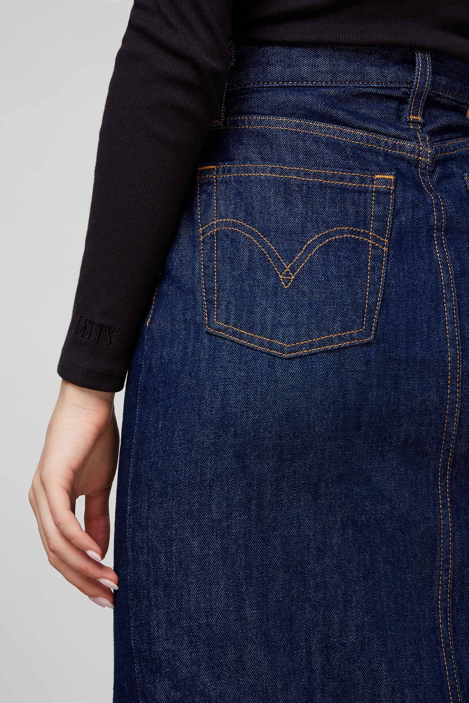 Темно-синяя джинсовая юбка для девушек Levi's® 85874;0002