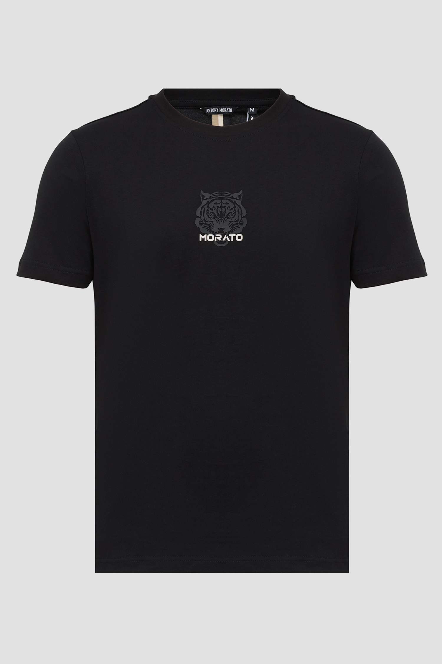 Чоловіча чорна футболка Antony Morato MMKS02608.FA100258;9000