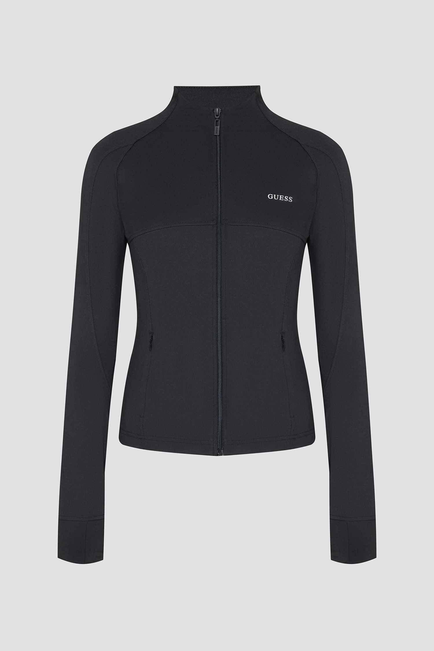 Женская черная кофта на молнии Guess V6RP15.KD952;JBLK