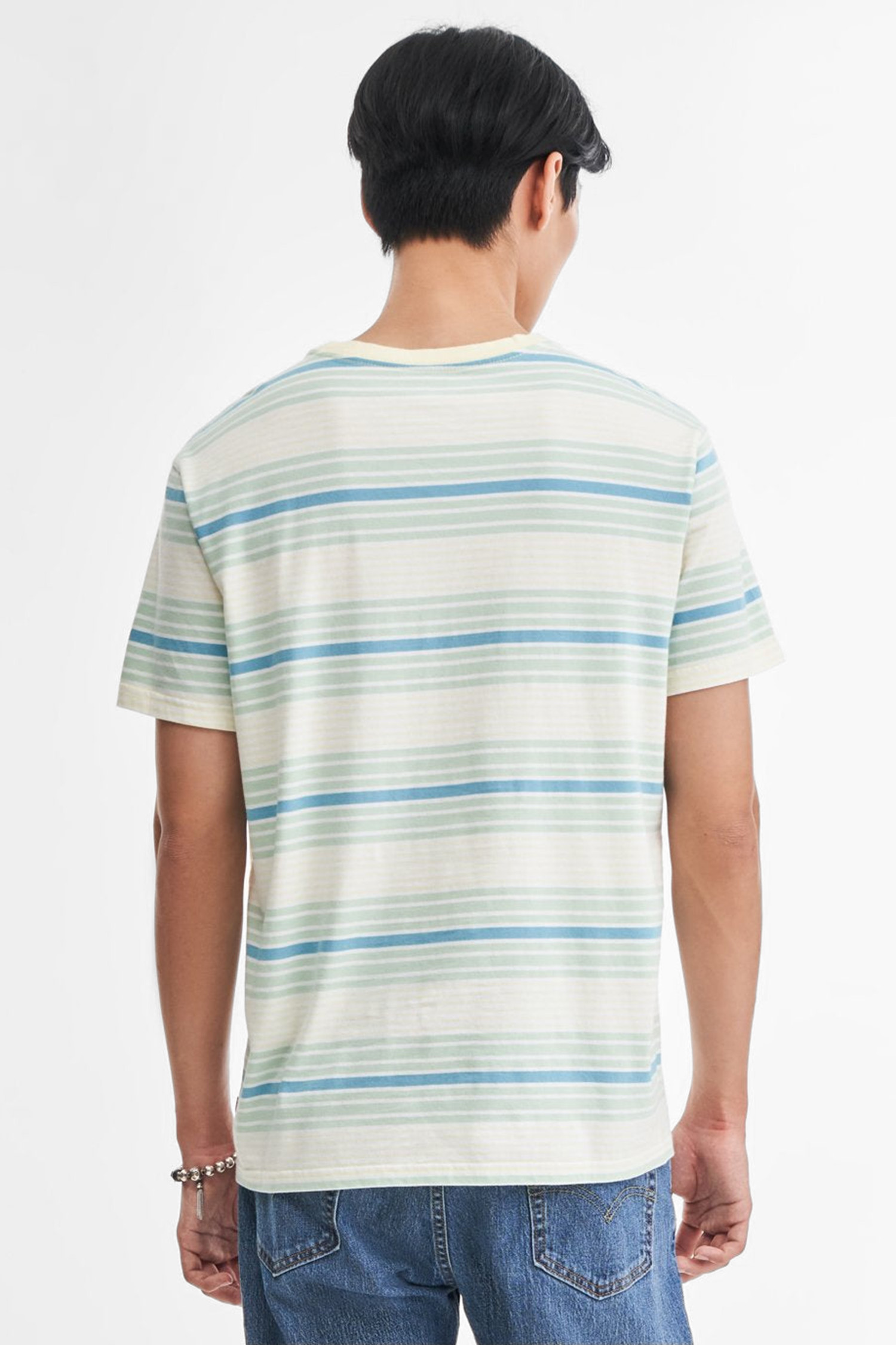 Чоловіча біла футболка у смужку Levi’s® 79554;0079