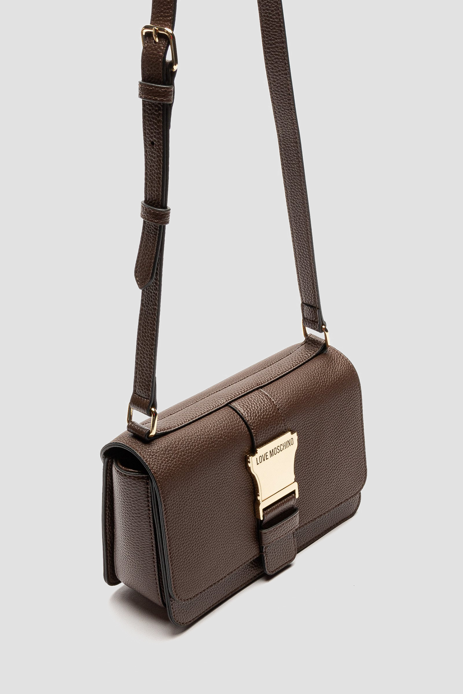 Женская коричневая кожаная сумка Moschino JC4235PP0H.K10;30A — Ultrashop