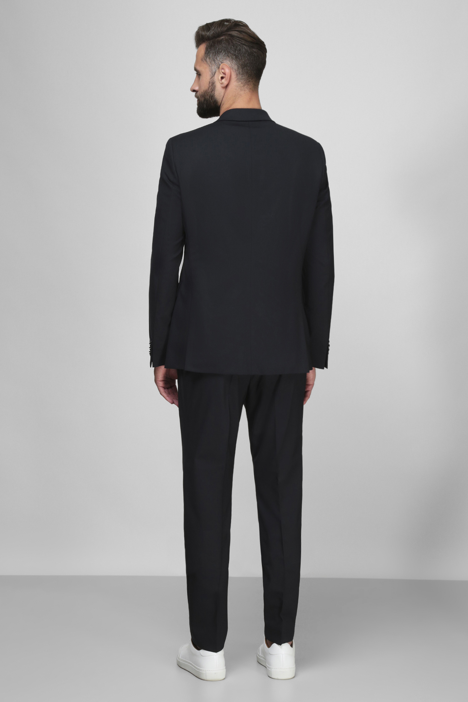 Мужской темно-синий шерстяной костюм (пиджак, брюки) Karl Lagerfeld 500099.155200К;690