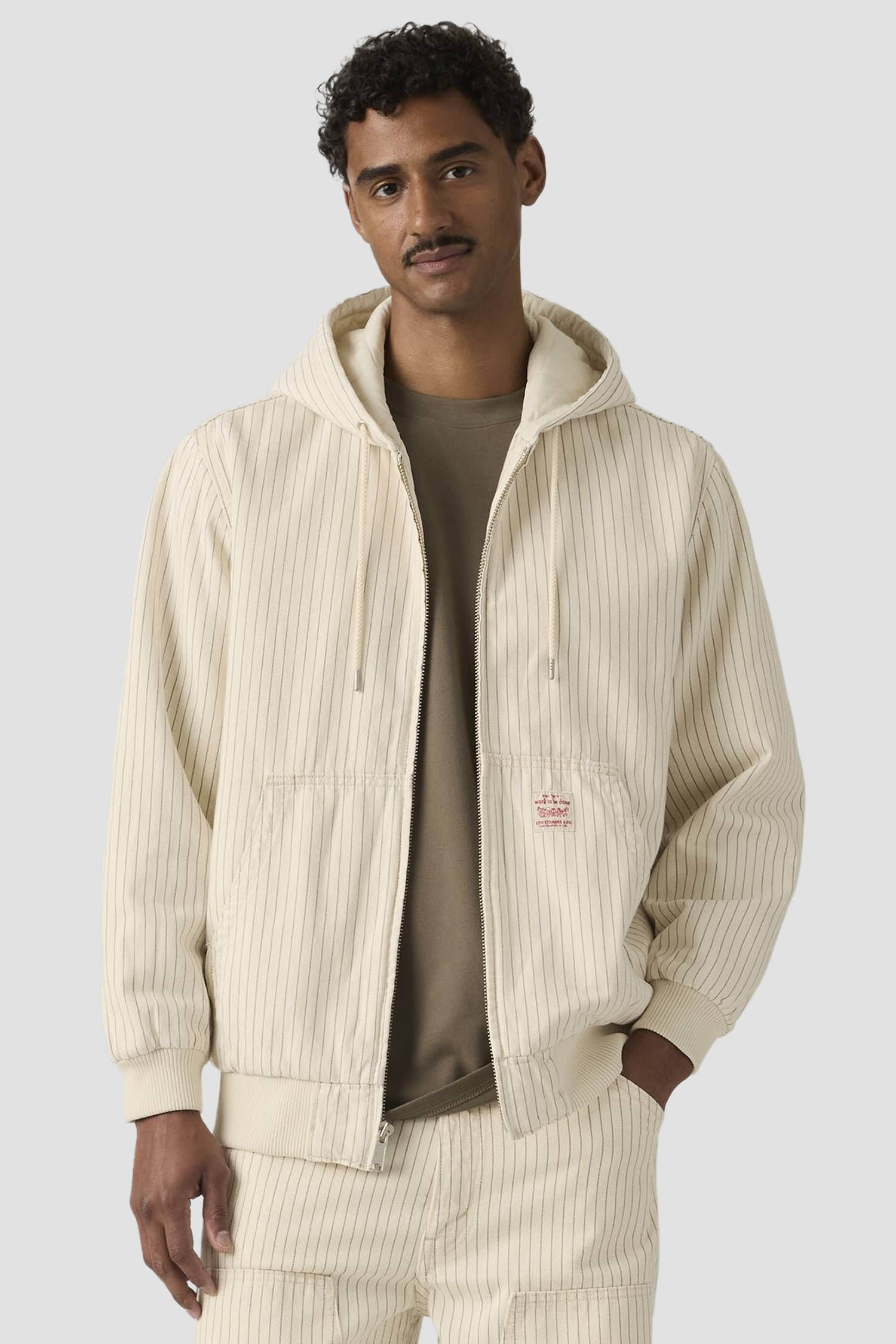Чоловіча біла куртка у смужку Levi’s® A3222;0019