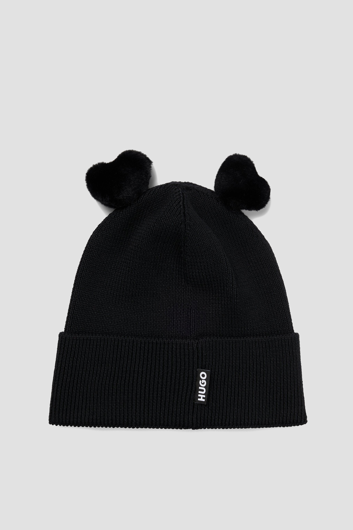 Женская черная шерстяная шапка HUGO 50500976;001