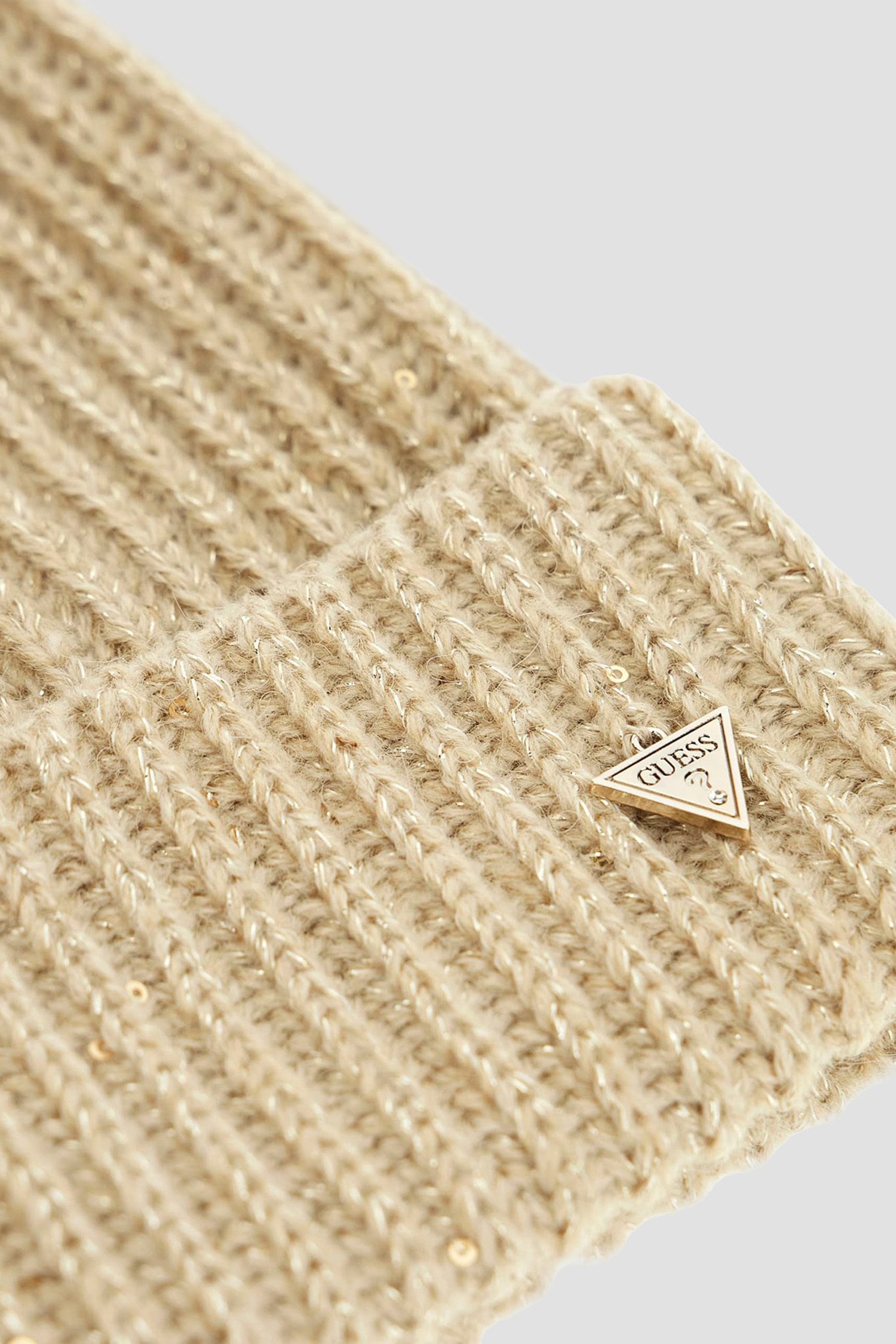 Женская бежевая шапка Guess AW5236.WOL01;BEI