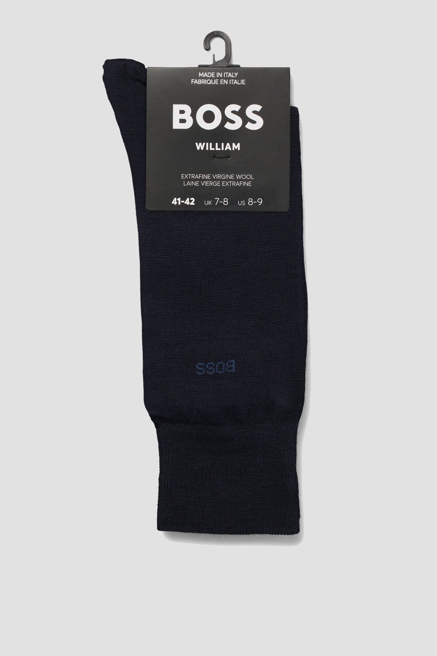 Чоловічі темно-сині вовняні шкарпетки BOSS 50470009;401