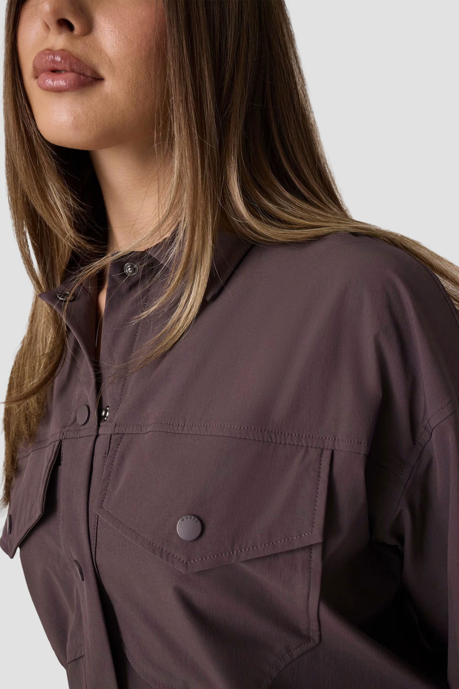 Женская коричневая рубашка Guess V6YL09.W2867;A154