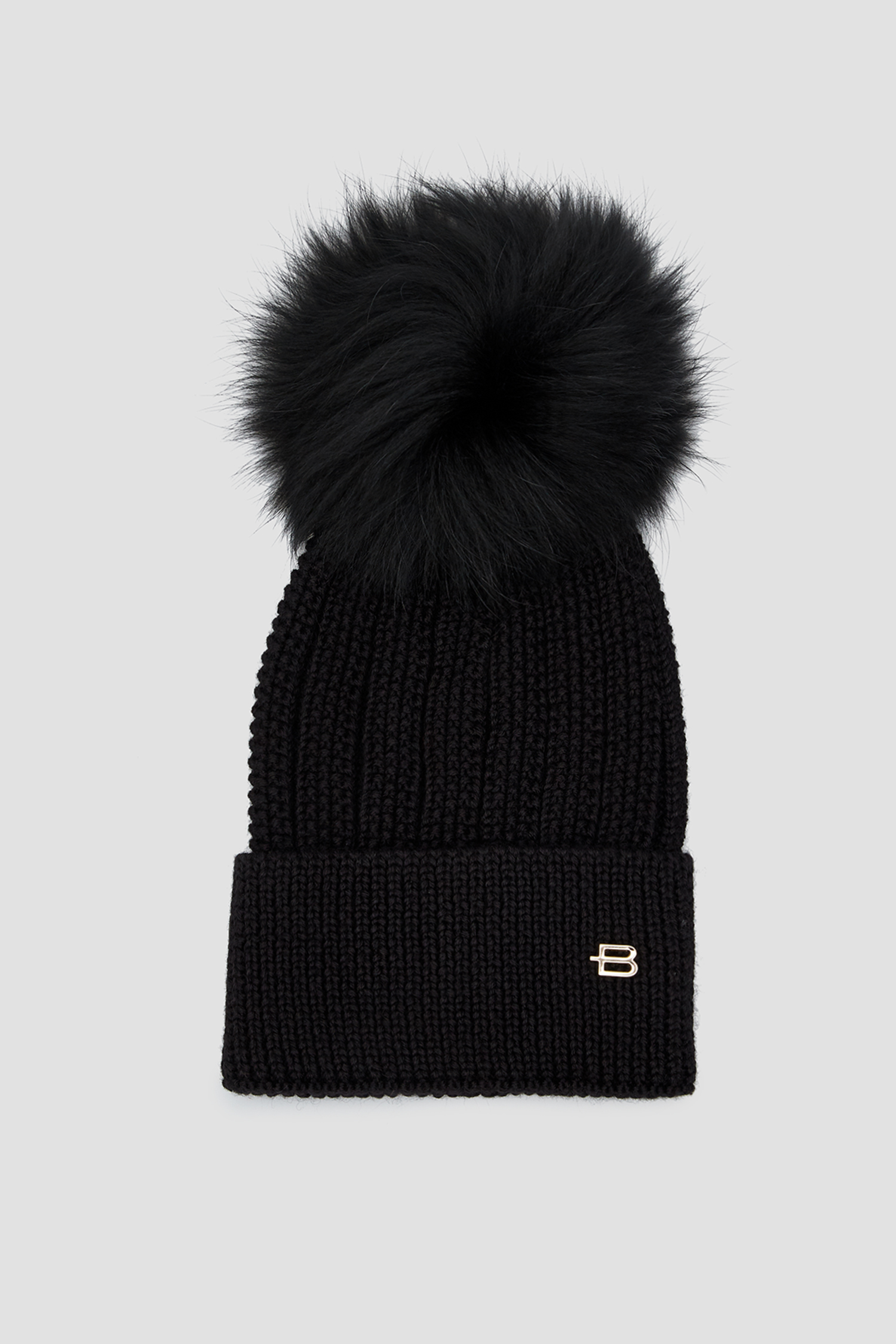 Женская черная шерстяная шапка Baldinini L3B020XXMSLA;0000
