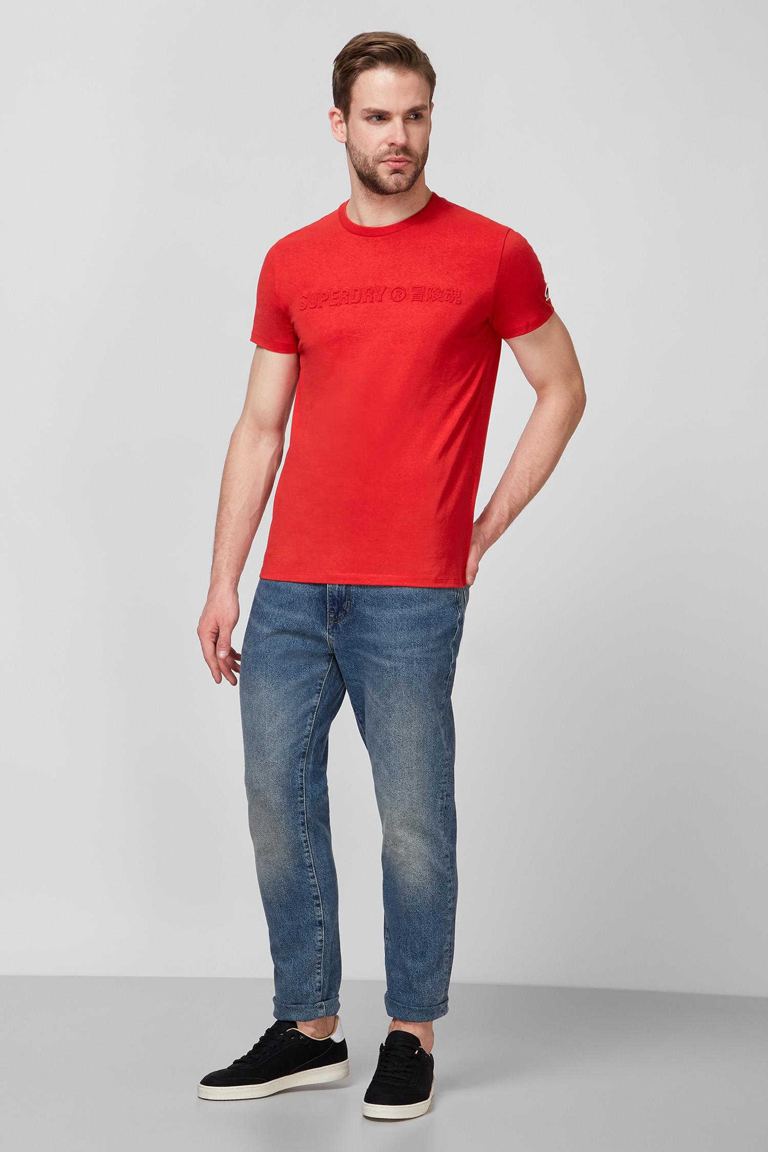 Мужская красная футболка SuperDry M1010590A;OPI